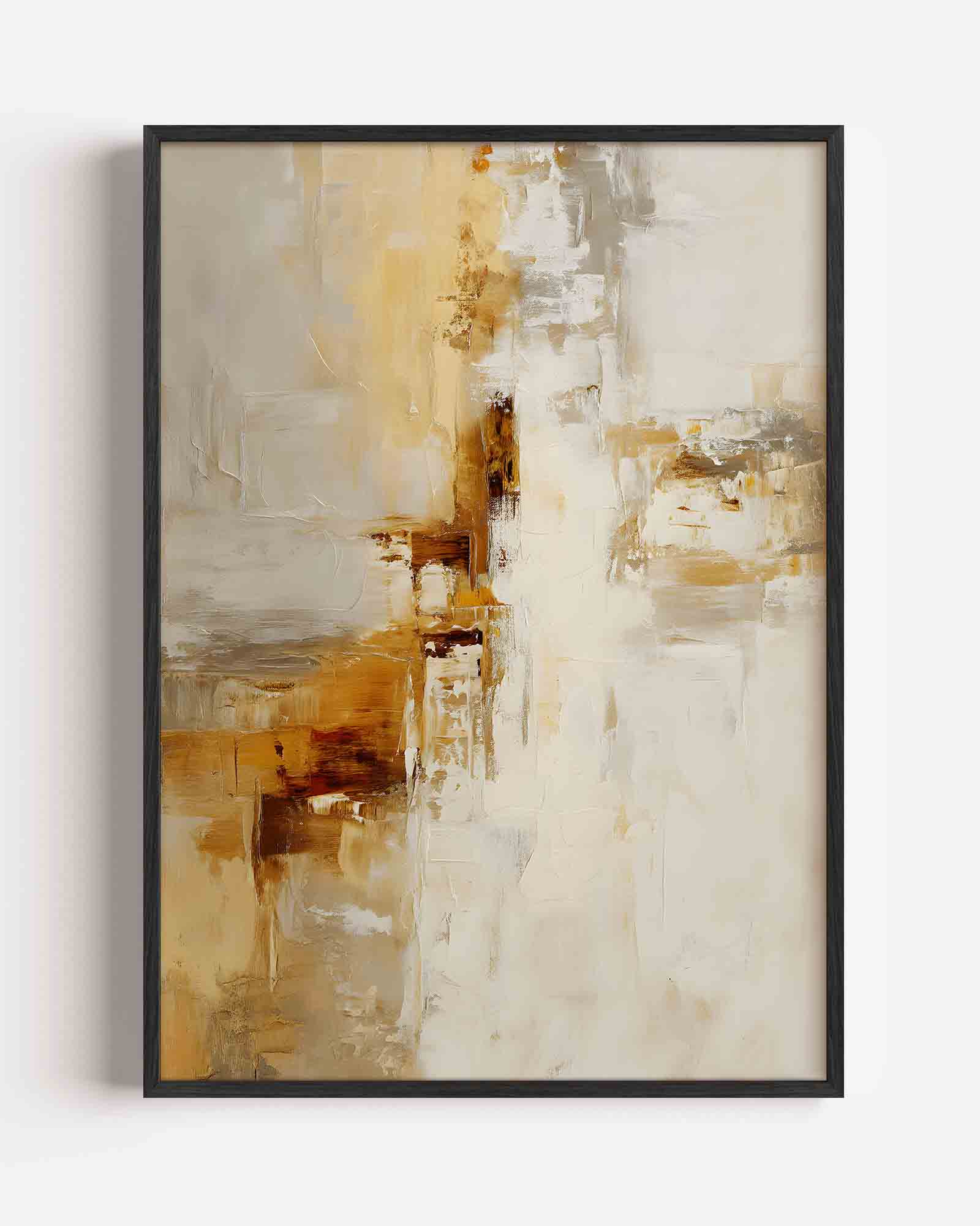 Abstracte beige en bruine Poster