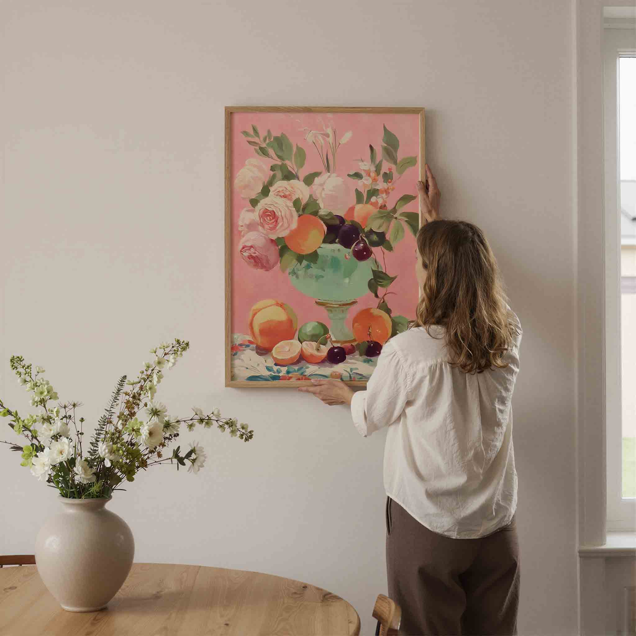 Bloemen en fruit Poster