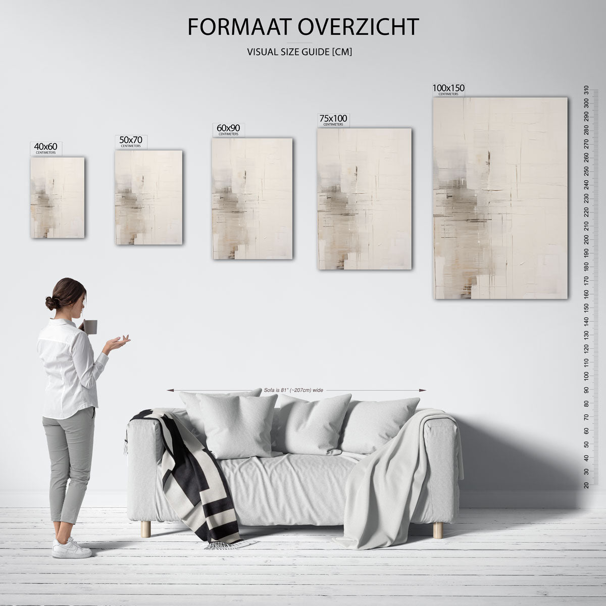 Lijnen en texturen Kunstwerk