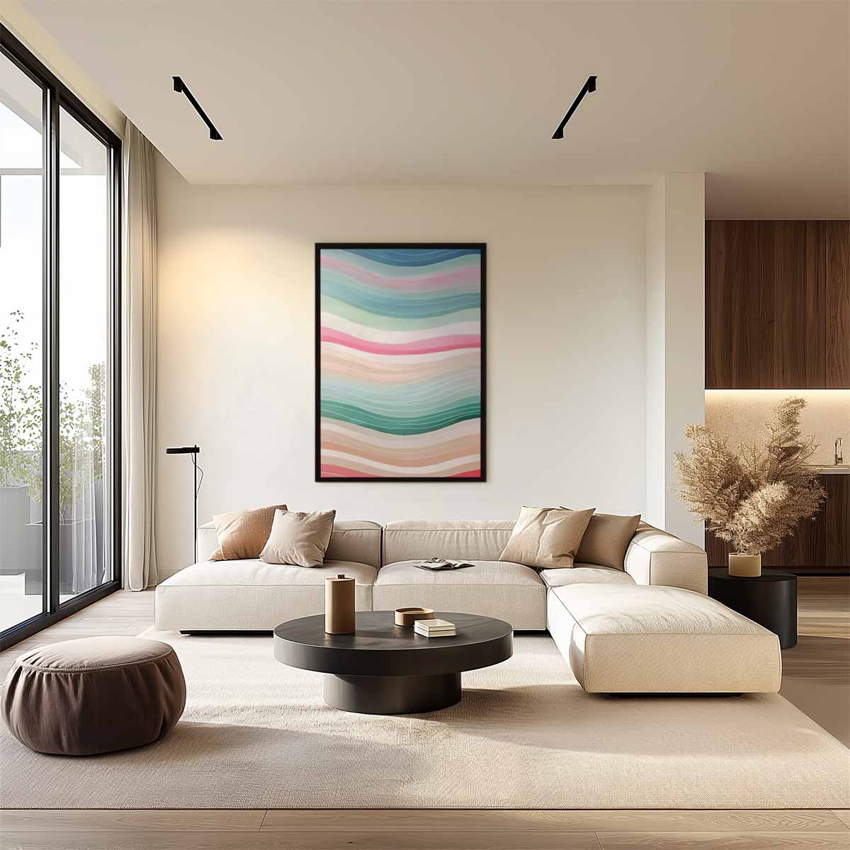Zomerse Golven Kunstwerk-canvas-dibond-plexiglas-wanddecoratie-WallArtistic