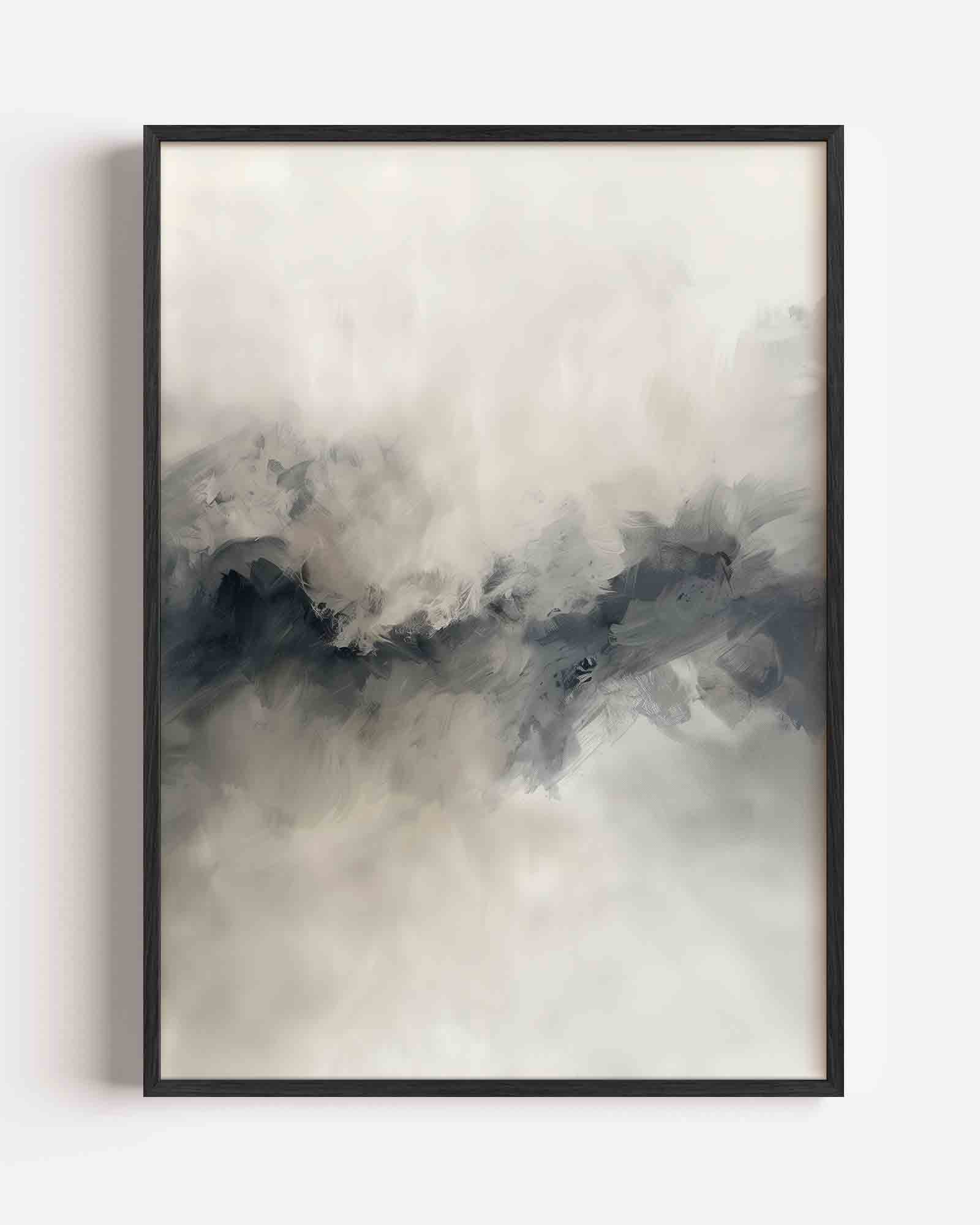 Abstracte grijze vormen Poster