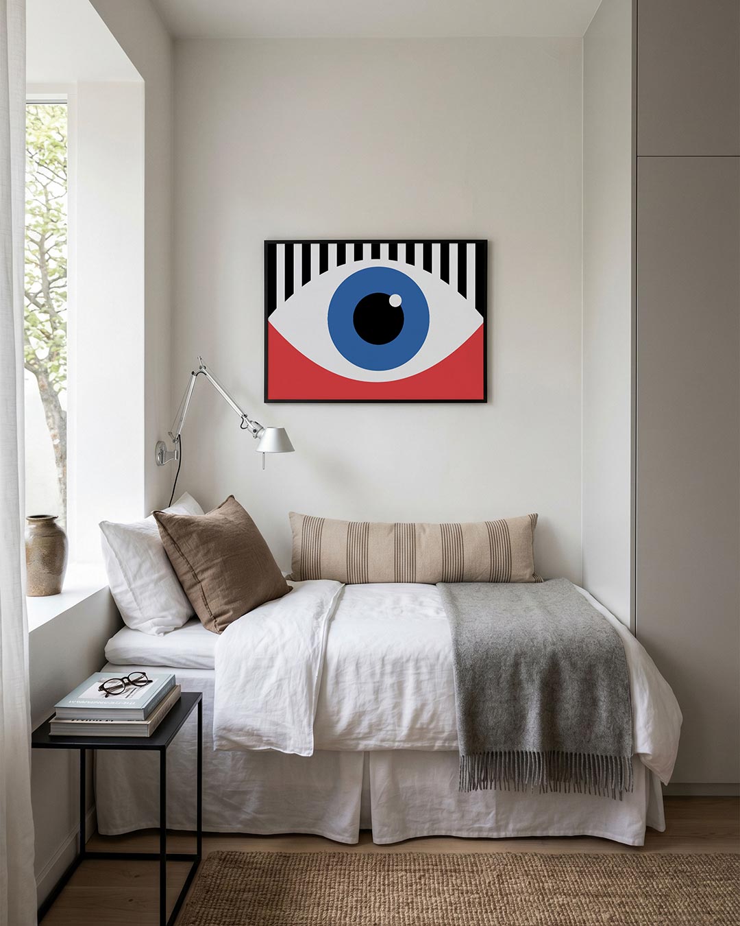 Oogvorm en lijnen Poster