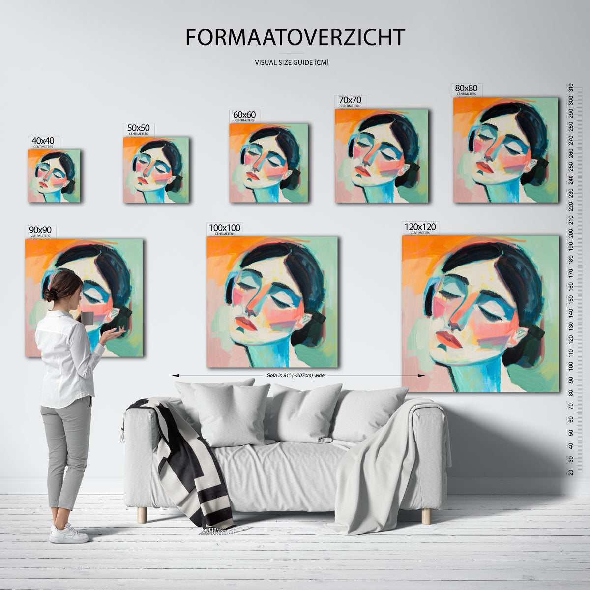 Dromerig gezicht Poster