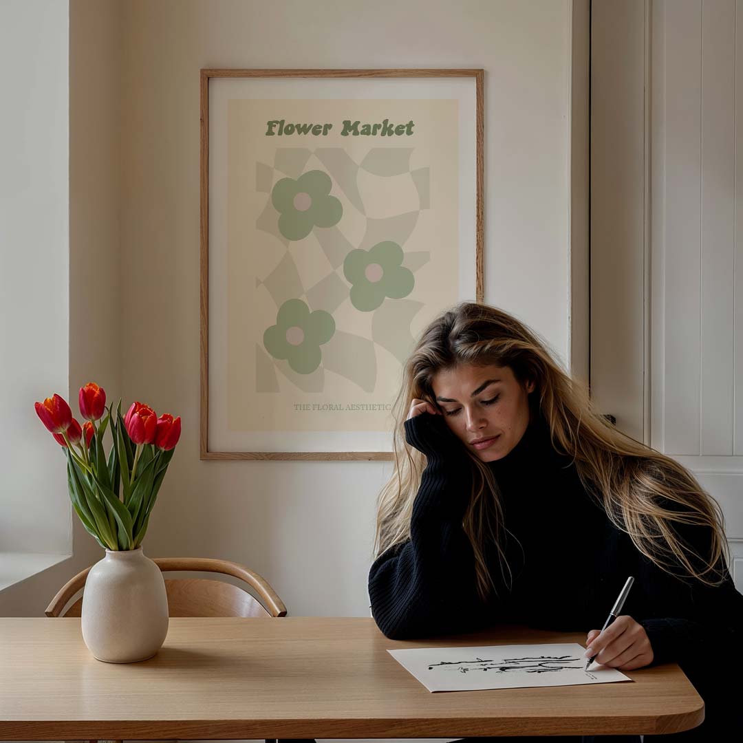 Bloemenmarkt Poster-WallArtistic