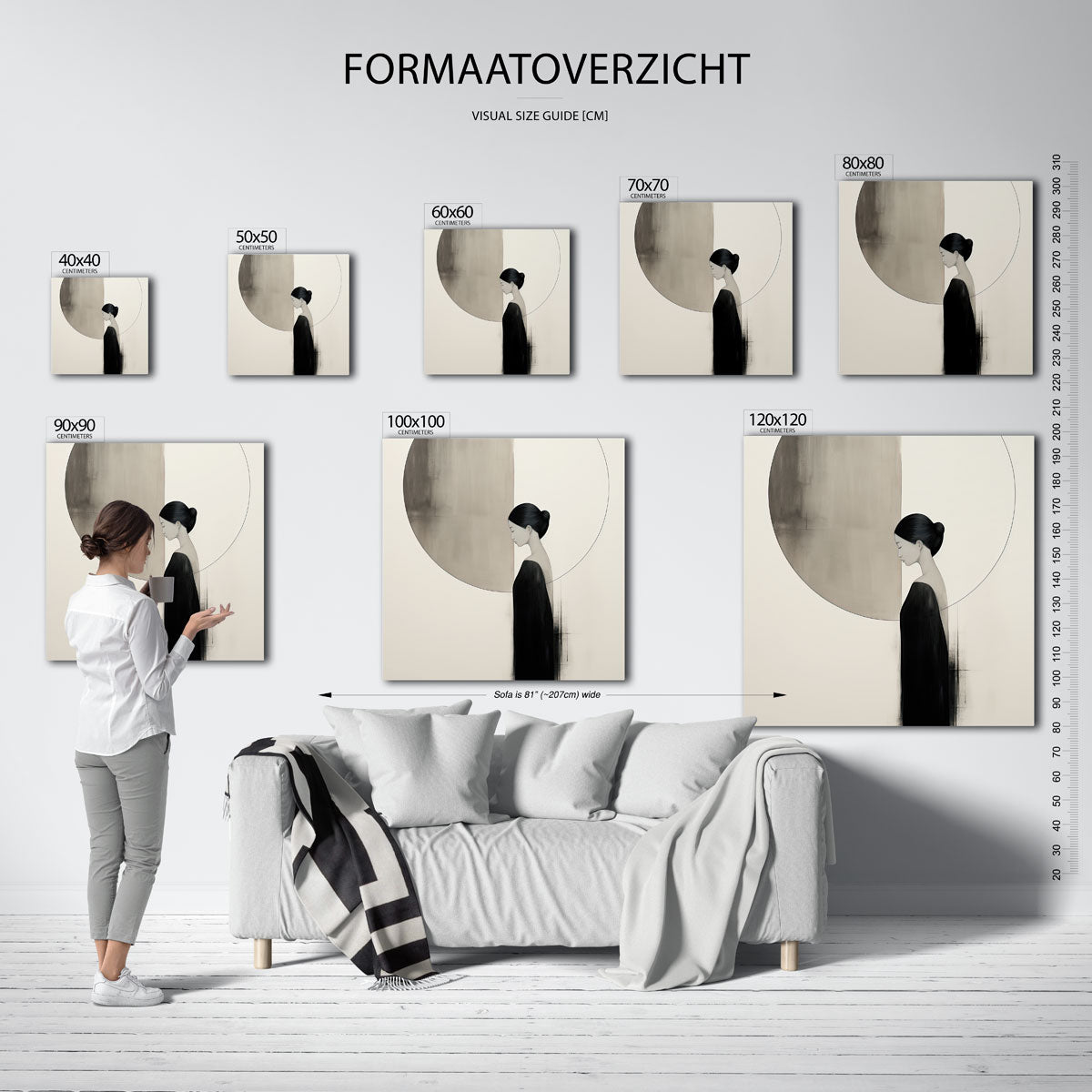 Vrouw met cirkel Poster