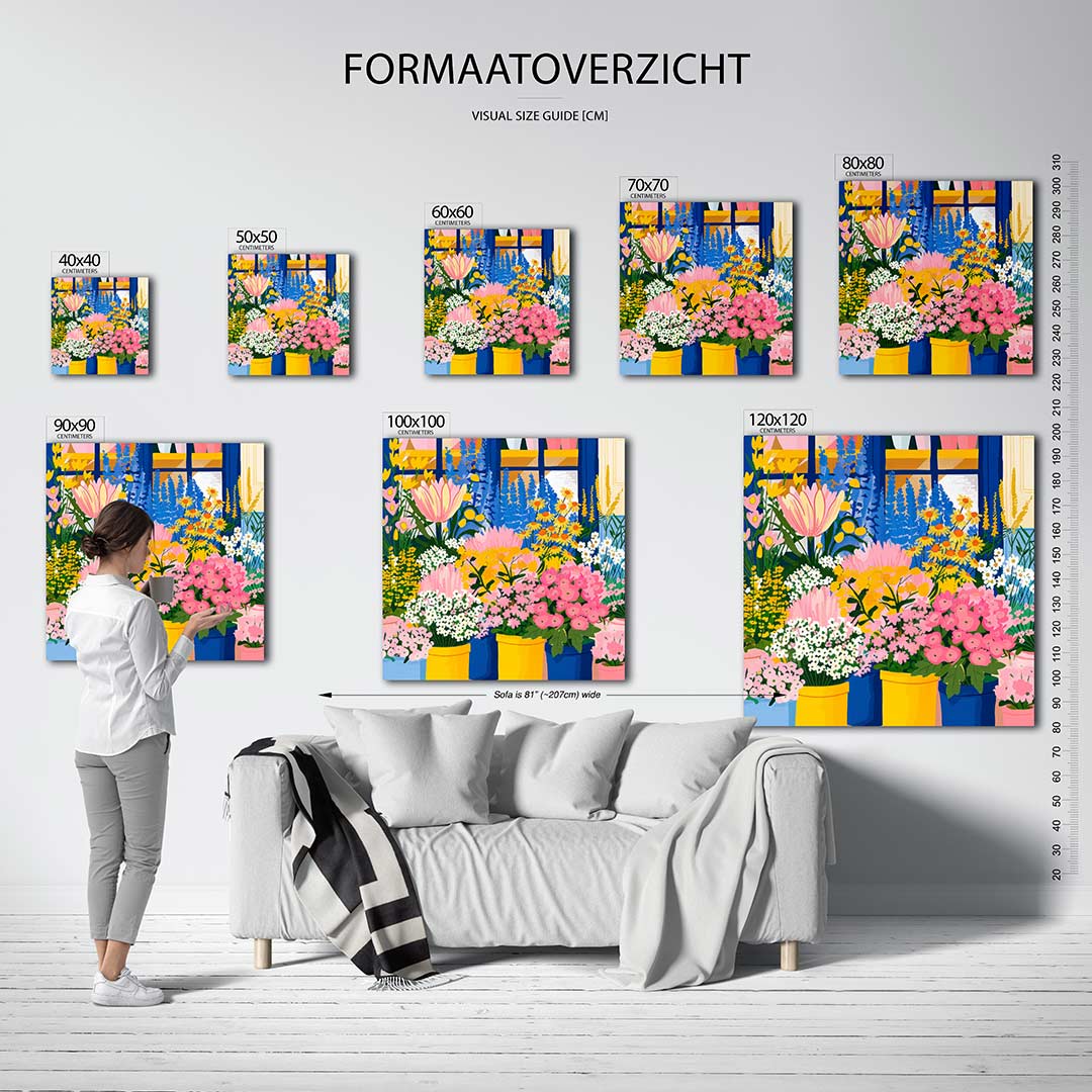 Bloemenexplosie Kunstwerk