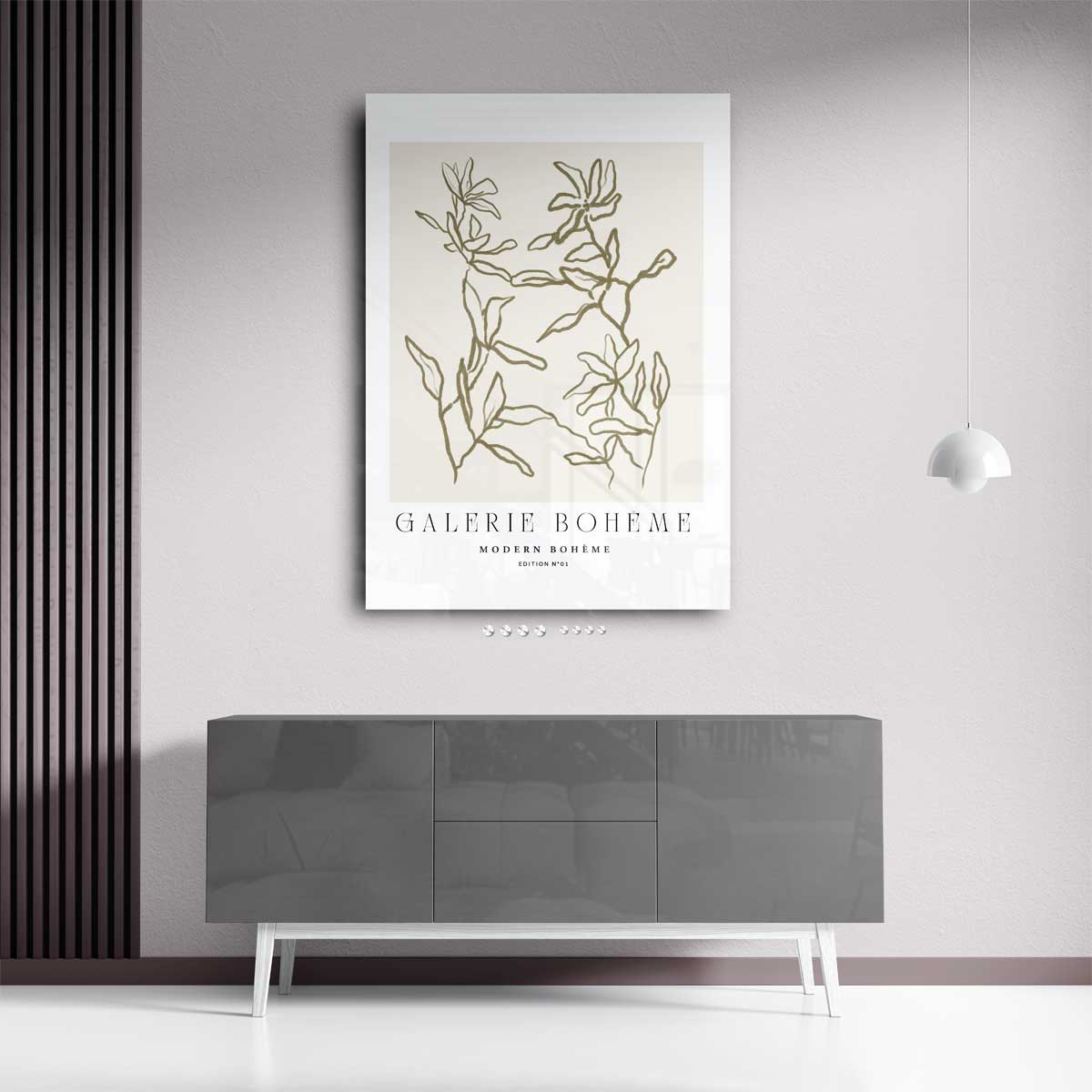 Boheemse Bloem Kunstwerk-canvas-dibond-plexiglas-wanddecoratie-WallArtistic