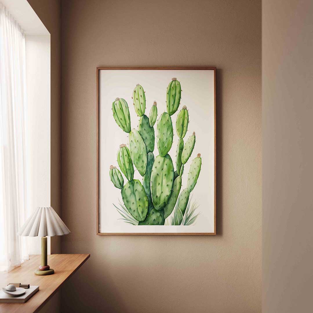 Groene cactus Poster