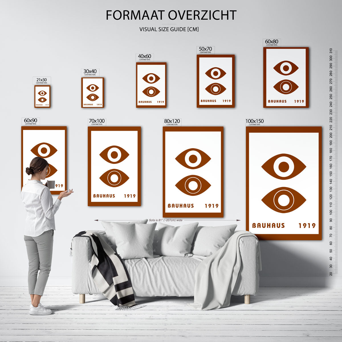 Oogvormen en lijnen Poster