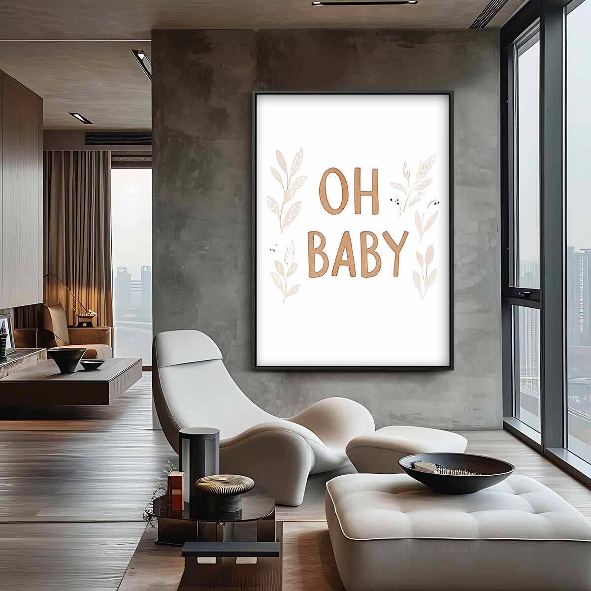 Oh Baby Wanddecoratie Kunstwerk-canvas-dibond-plexiglas-wanddecoratie-WallArtistic