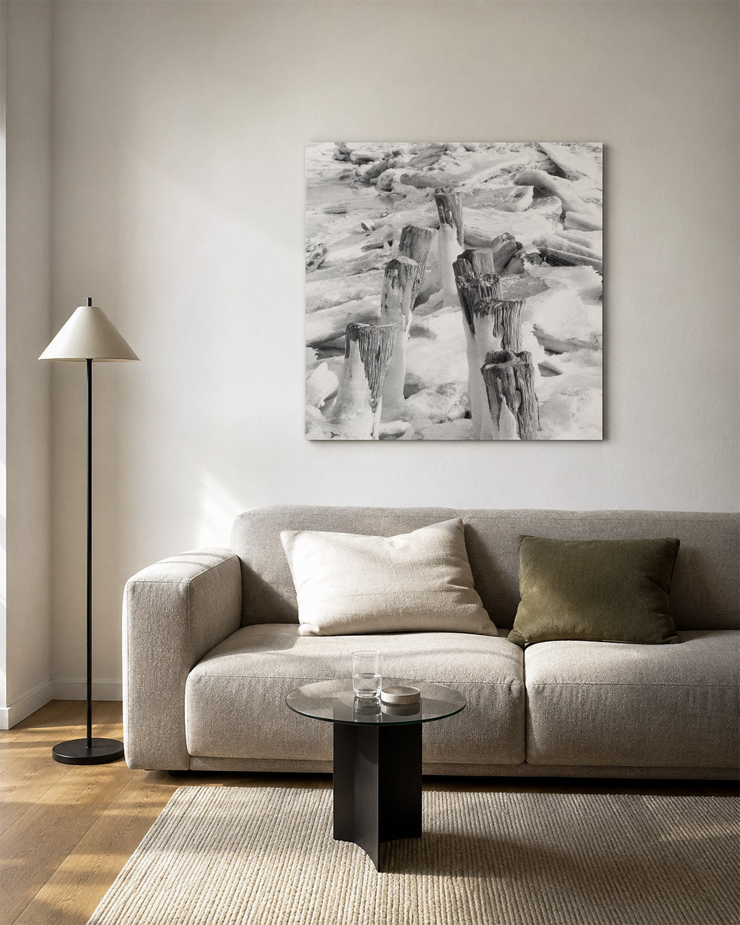 Ijs en hout Kunstwerk