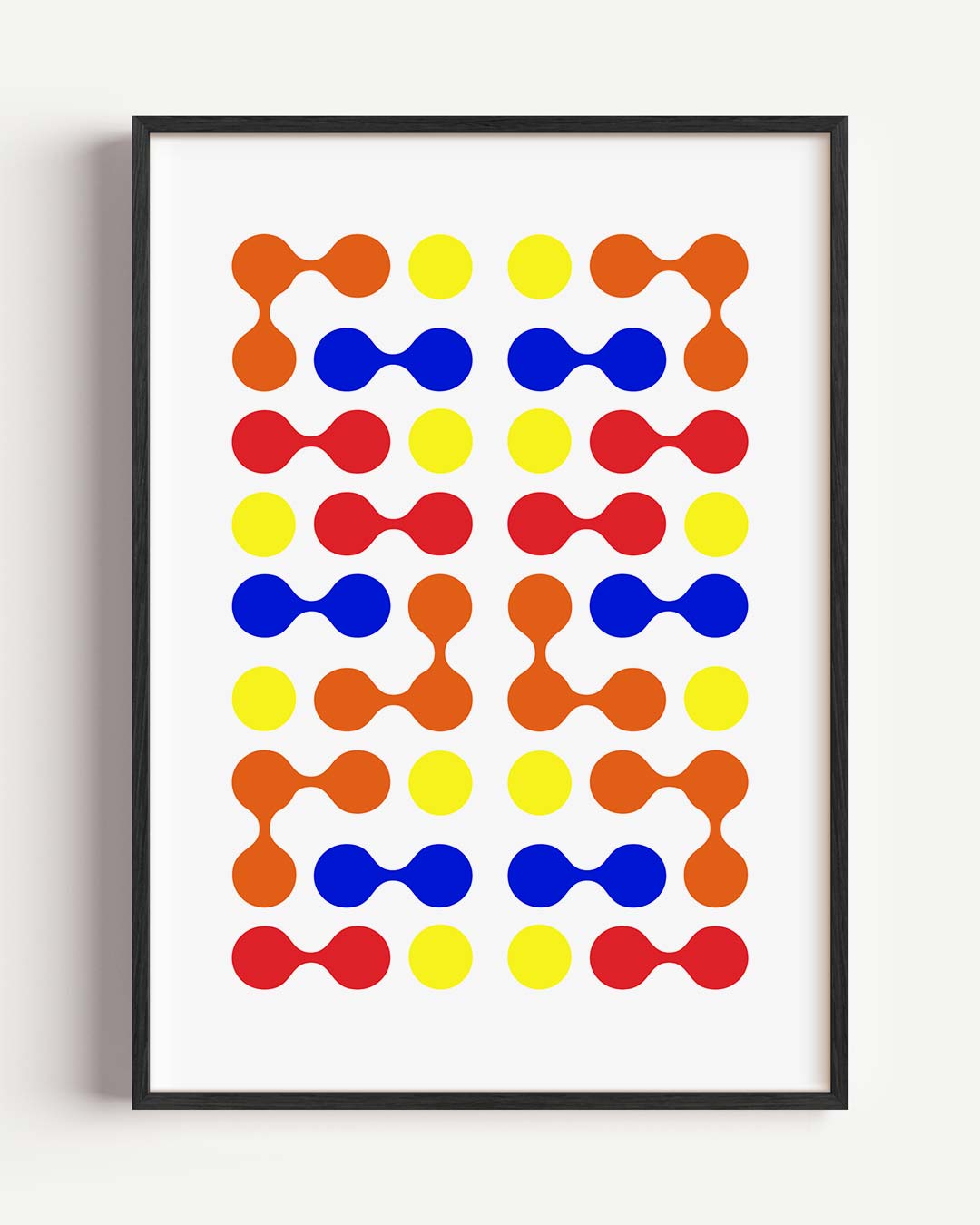 Kleurrijke Abstracte Vormposter-WallArtistic