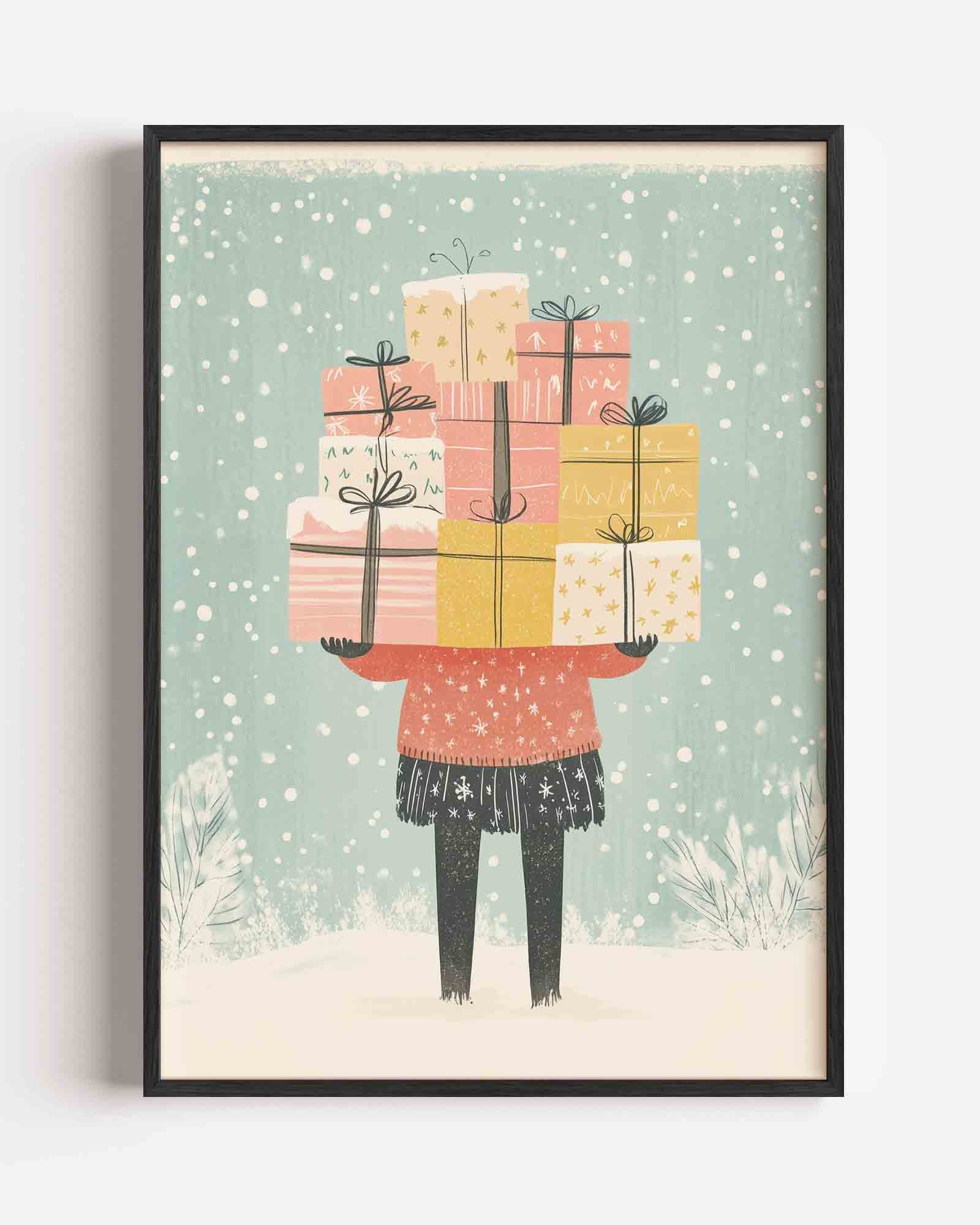 Stapeling van cadeaus Poster