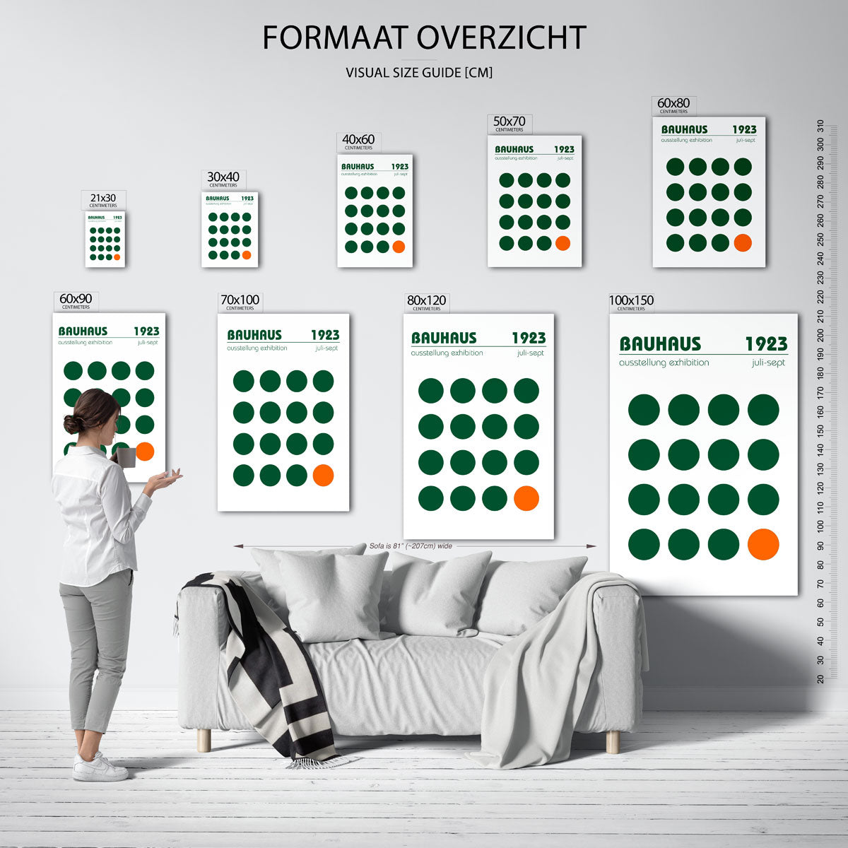 Cirkelpatroon en contrast Poster