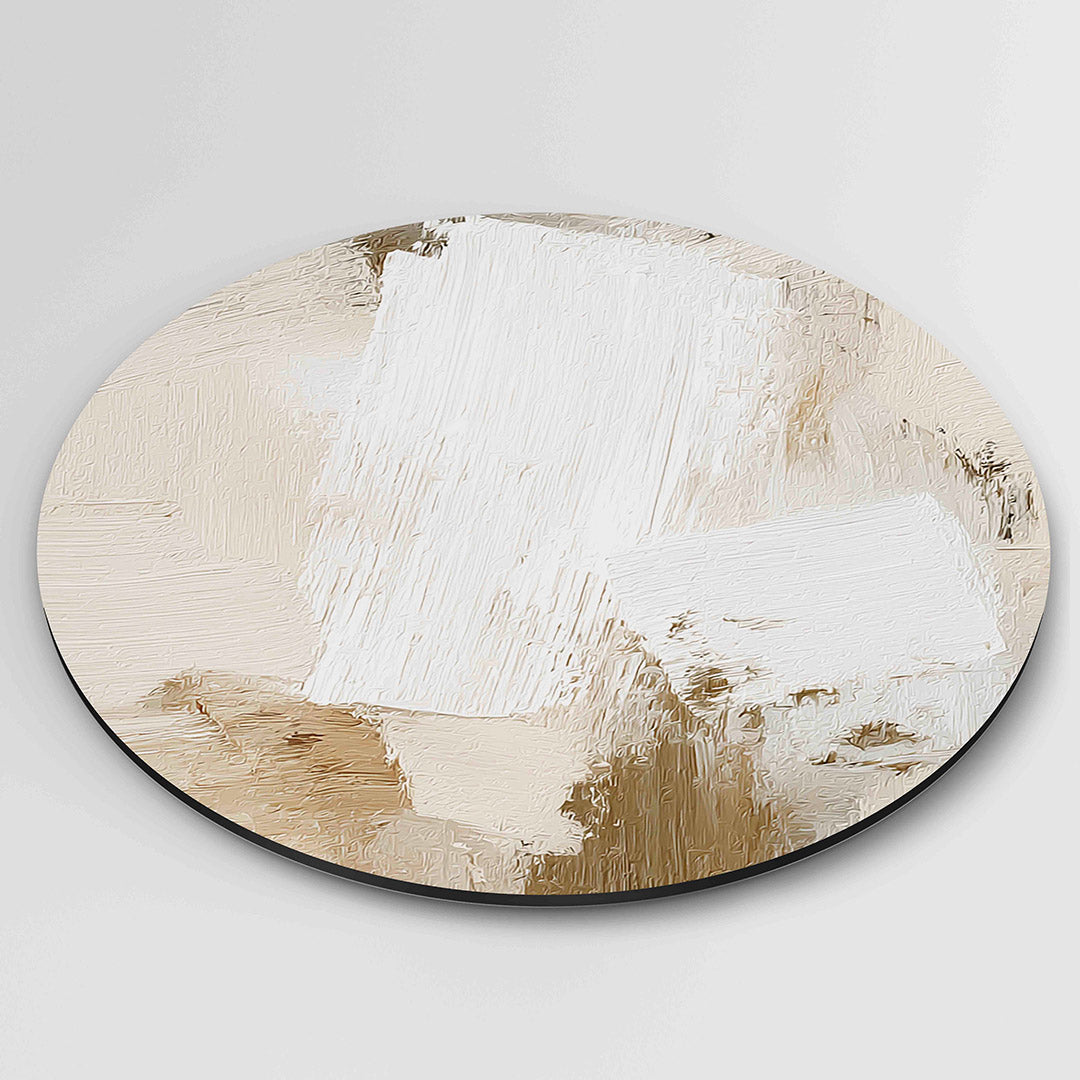 Abstracte beige Muurcirkel