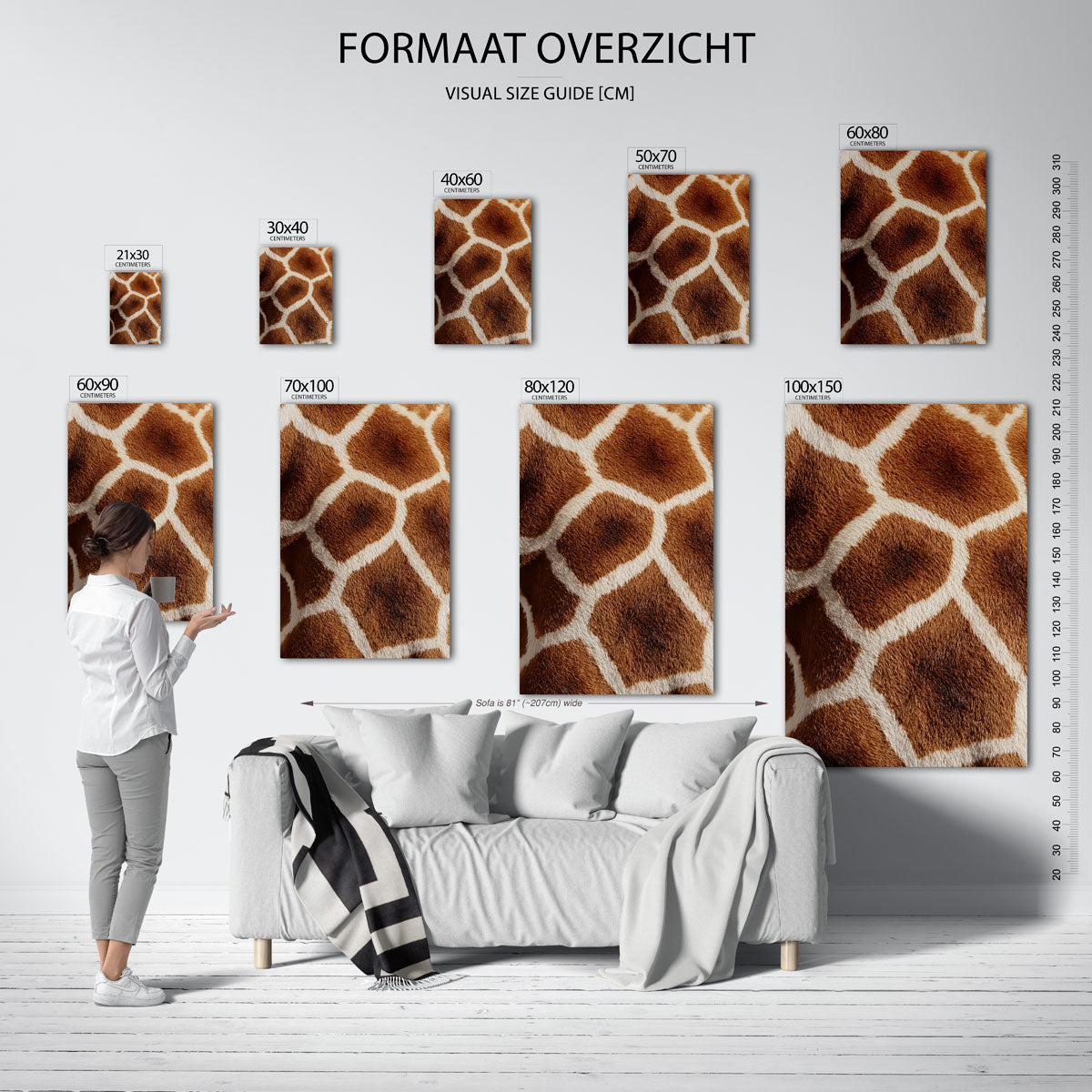 Giraffe patroon Poster