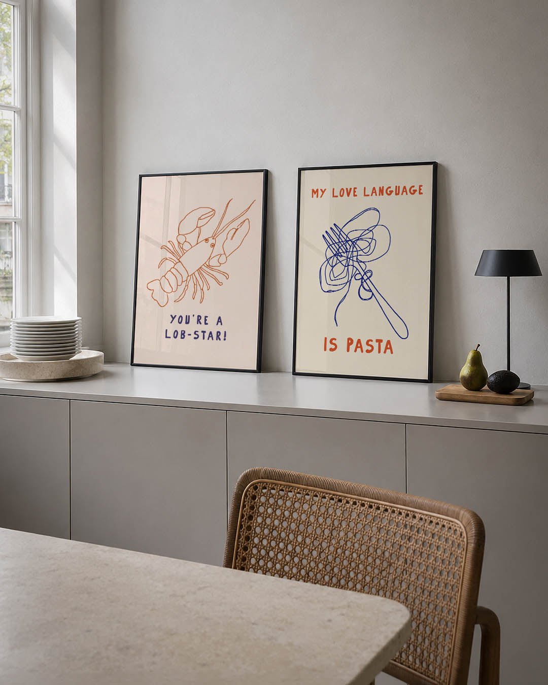 Kreeft lijnenspel Posterset