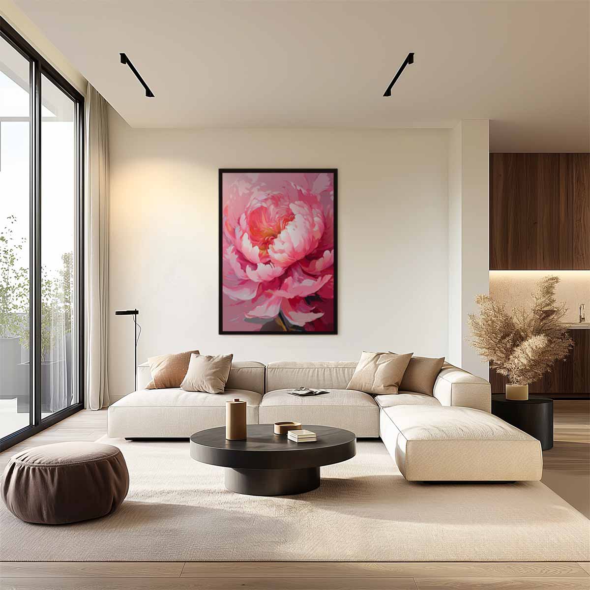 Stralende Bloem Fantasie Kunstwerk-canvas-dibond-plexiglas-wanddecoratie-WallArtistic