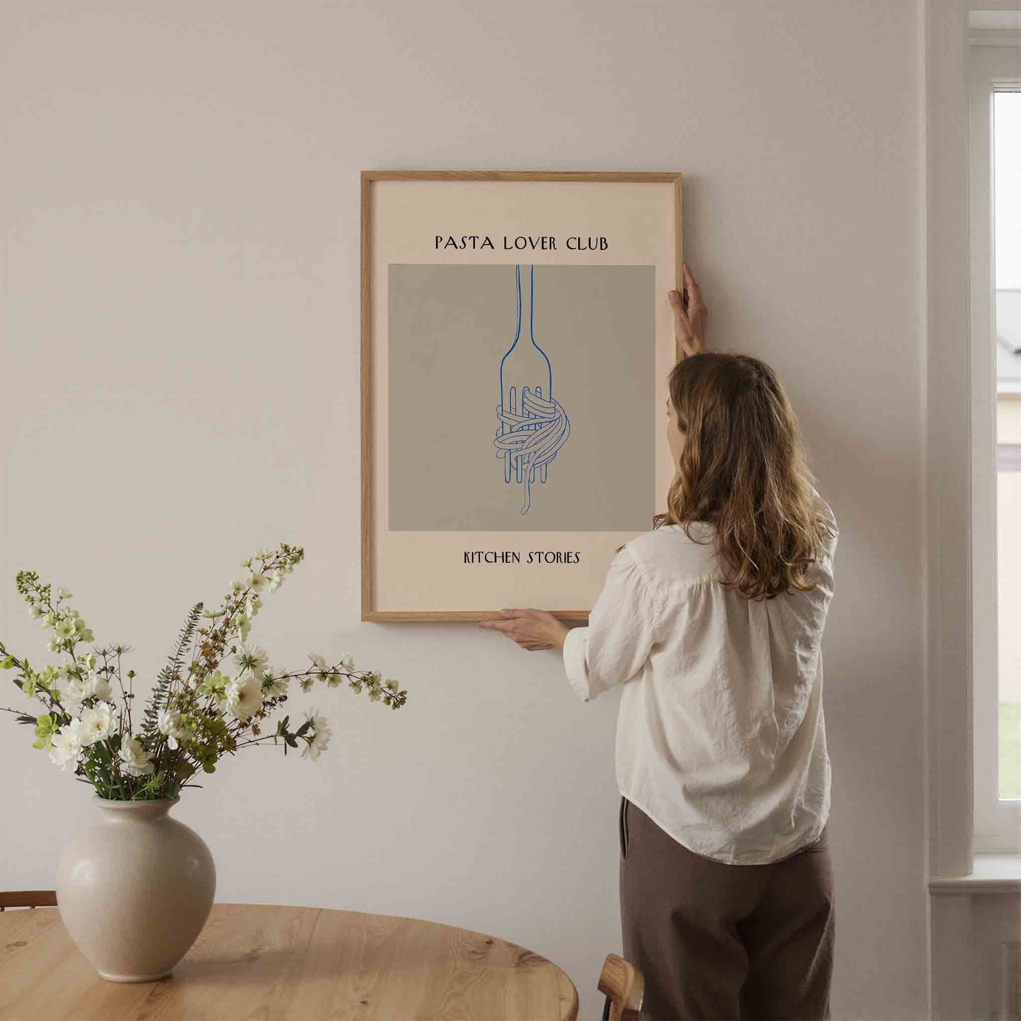 Pasta en vork Poster