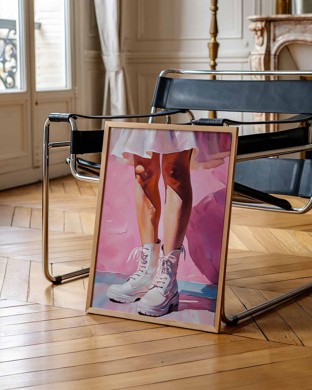 Stijlvolle Roze Vibes Poster-WallArtistic