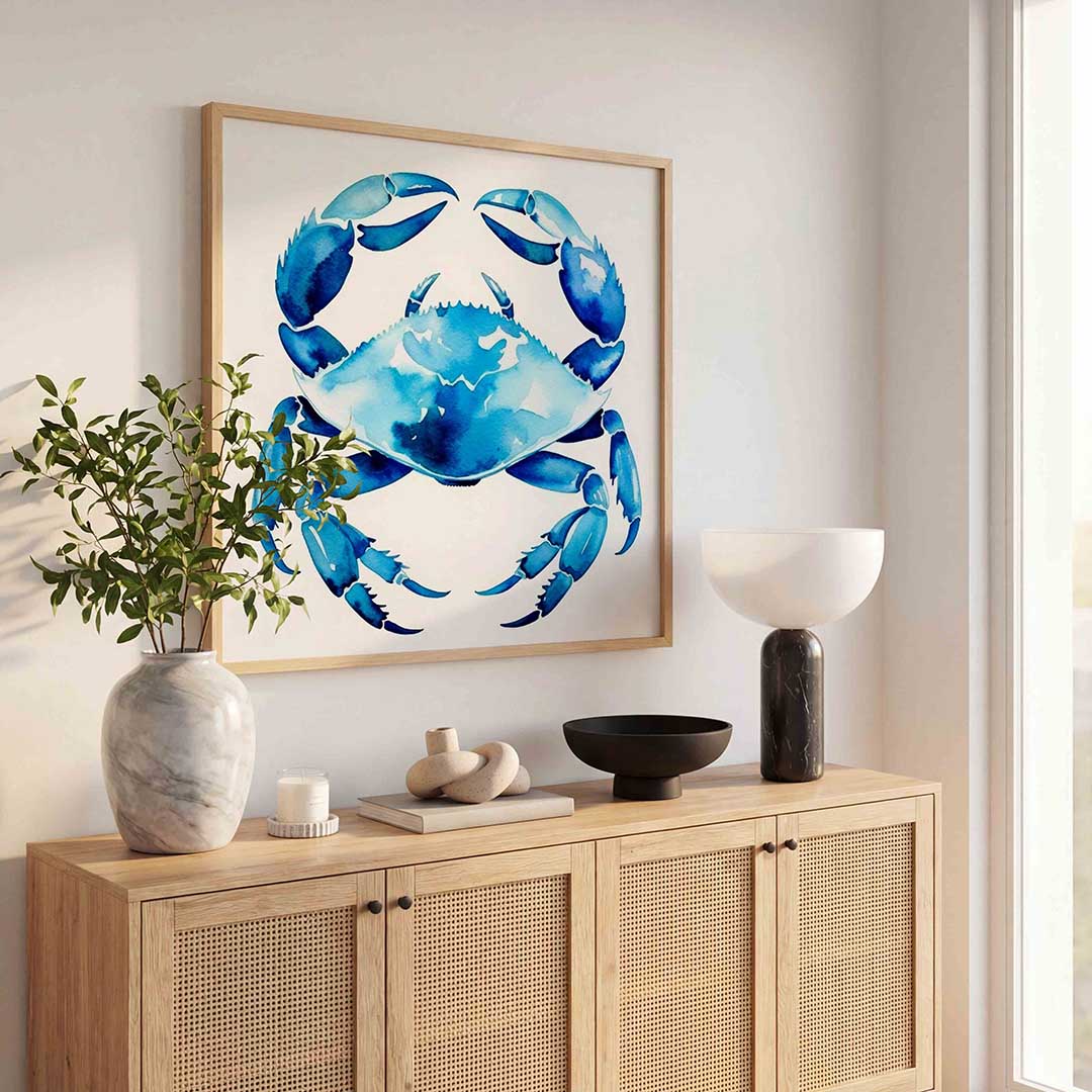 Blauwe krab Poster