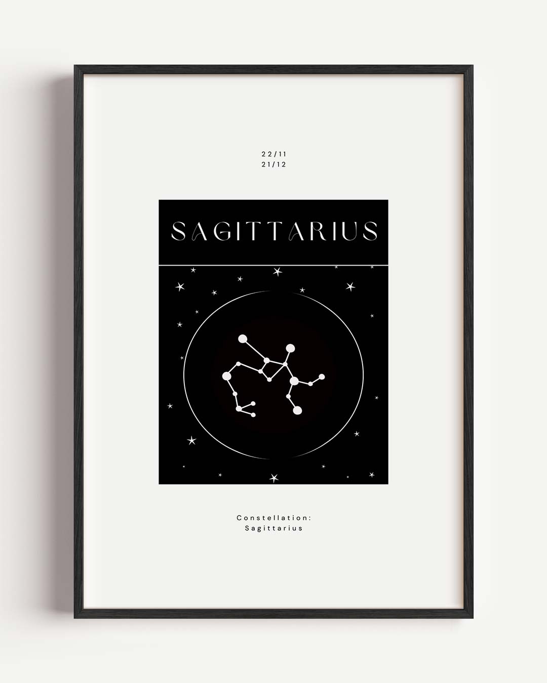 Stijlvolle Boogschutter Constellatie Poster-WallArtistic