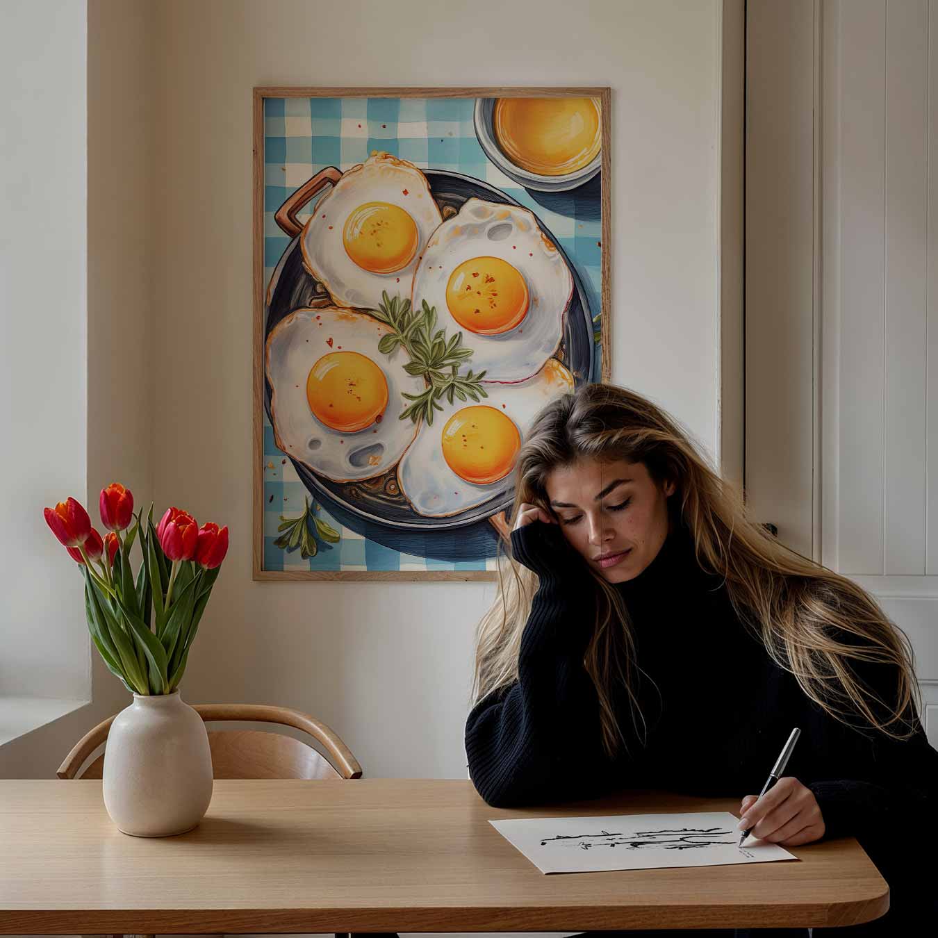 Vrolijke Sunny Side-Up Wall Art Poster-WallArtistic