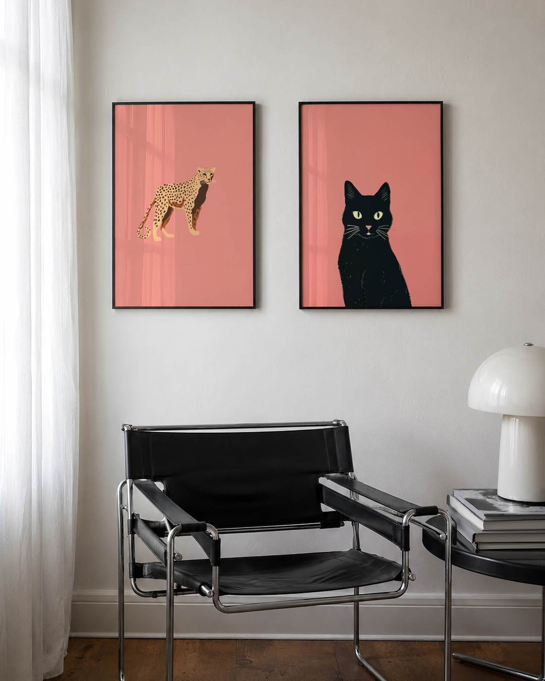 Kleurrijke dierenfiguur Posterset