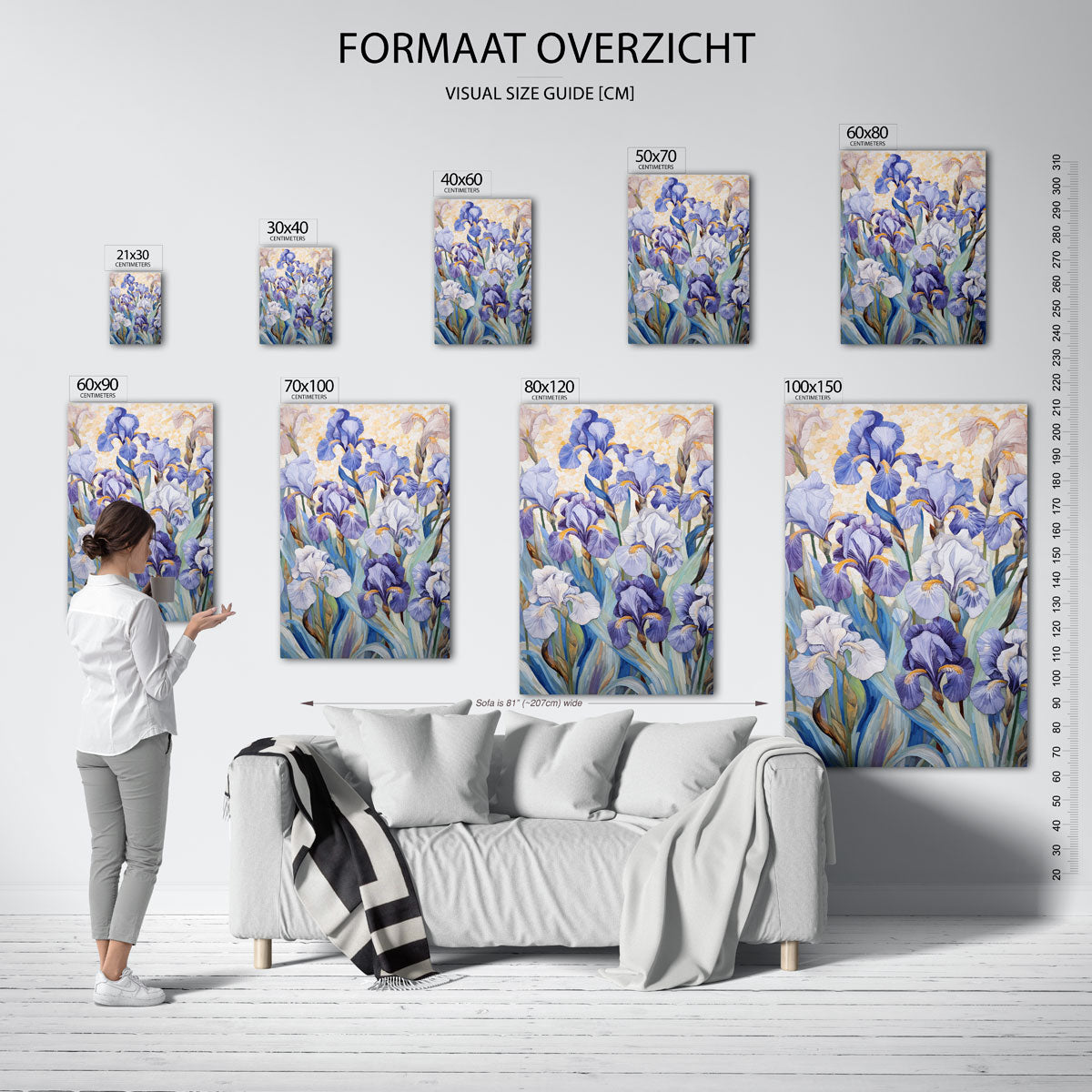 Blauwe irissen Poster