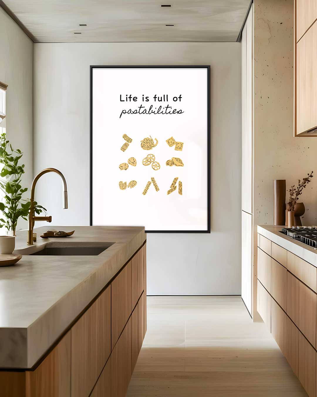 Pasta Inspiratie Poster Kunstwerk-canvas-dibond-plexiglas-wanddecoratie-WallArtistic