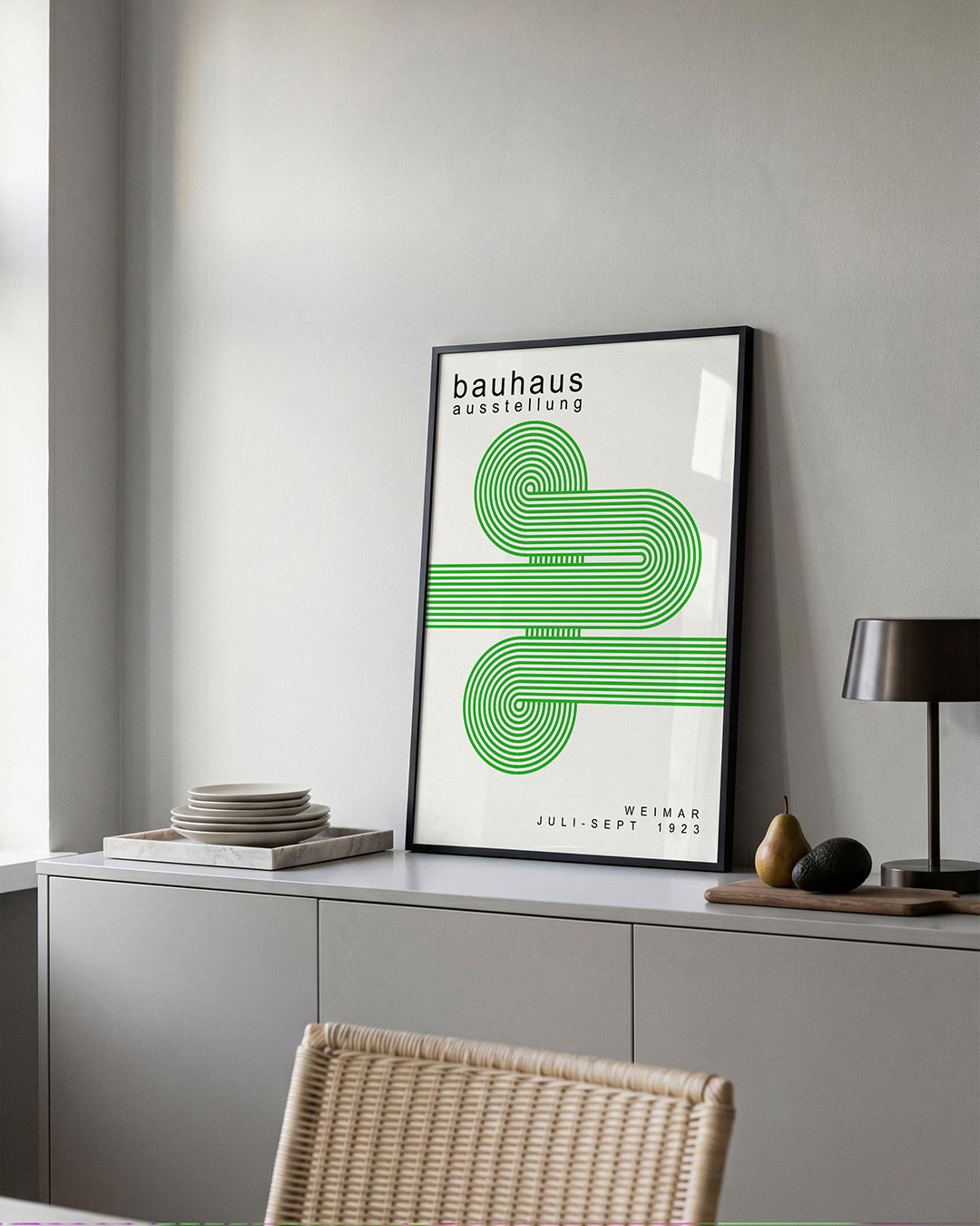 Lijnen en cirkelpatronen Poster
