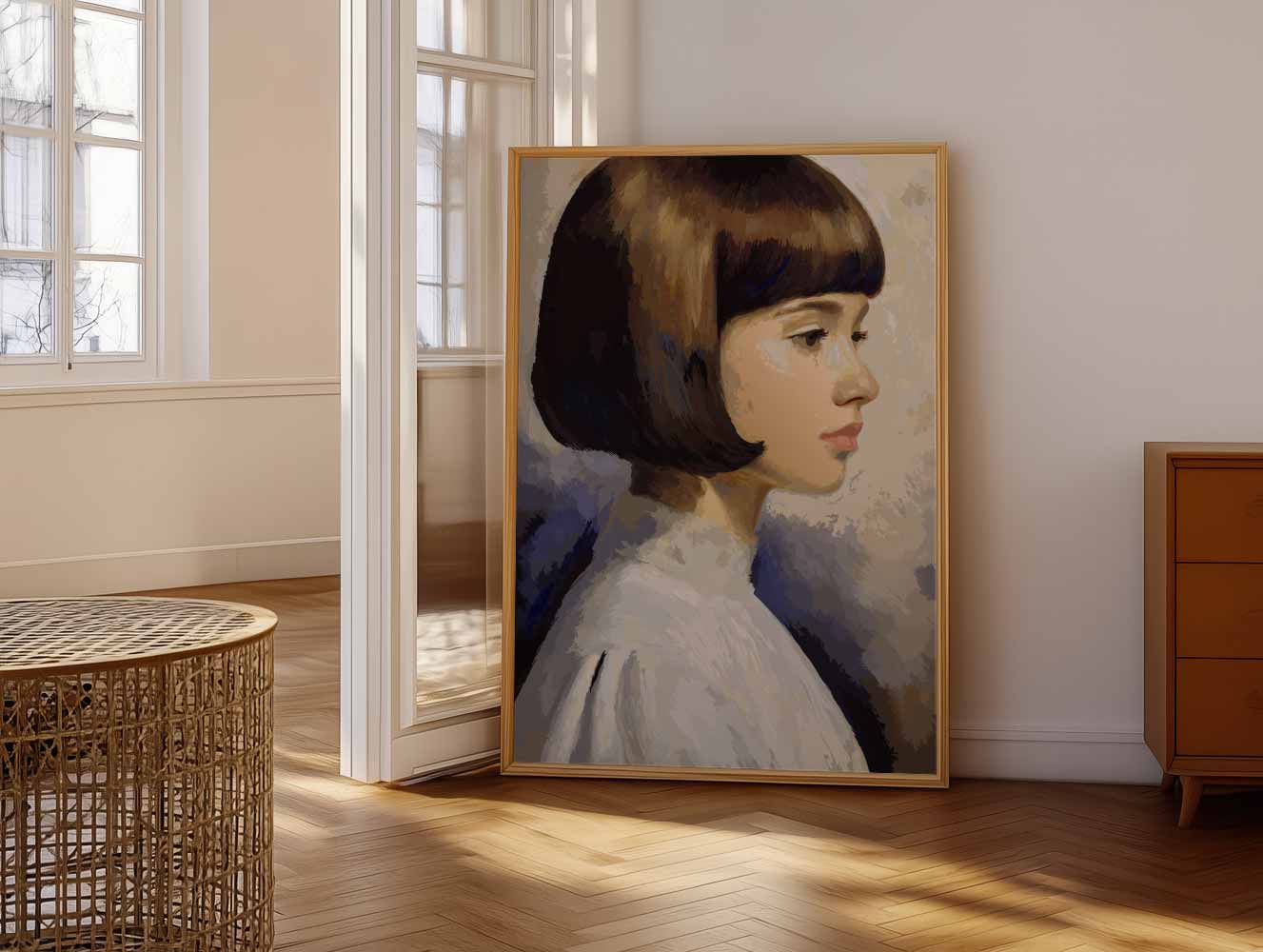 Vrouwelijk Klassiek Portret Poster-WallArtistic