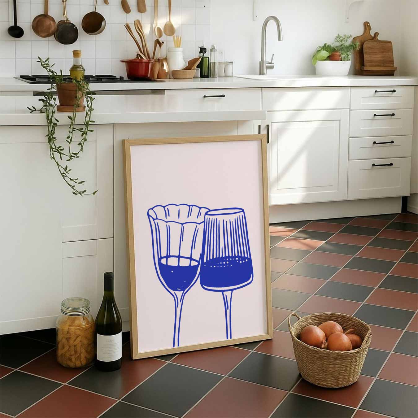 Stijlvolle Glasillustratie Poster-WallArtistic