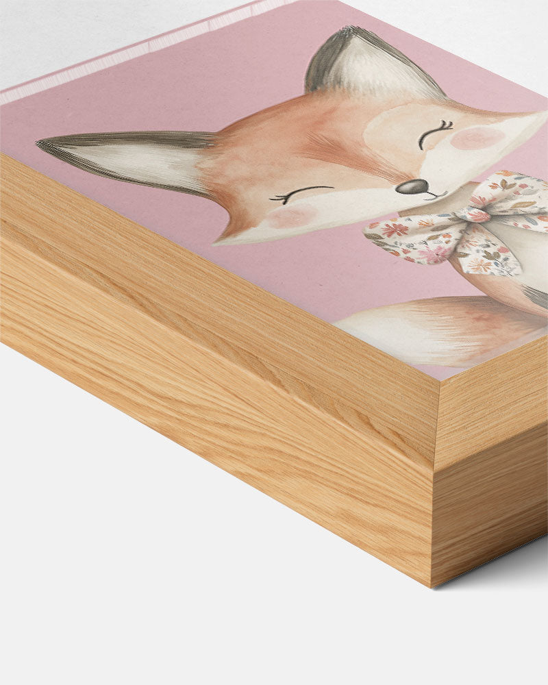 Schattige Vos met Strik Poster-WallArtistic
