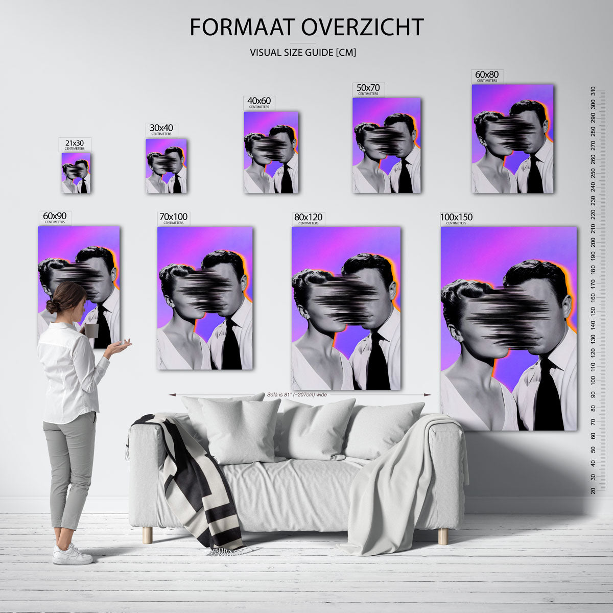 Geabstraheerd portret Poster