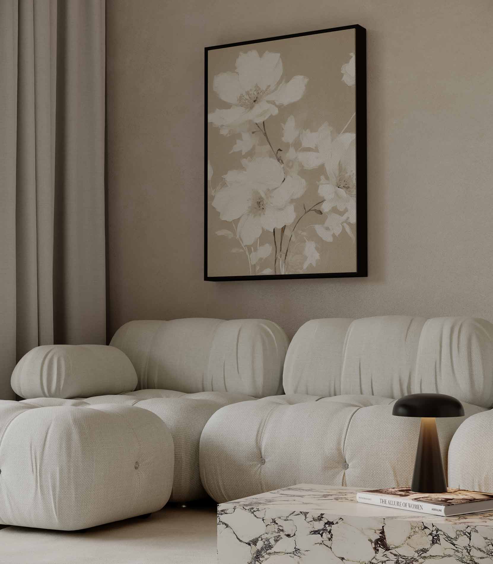 Sereen Bloemenveld Kunstwerk-canvas-dibond-plexiglas-wanddecoratie-WallArtistic