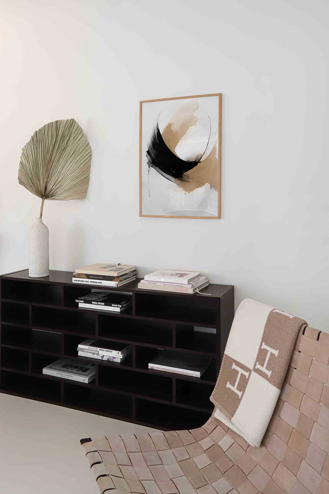 Abstracte penseelstreken Poster