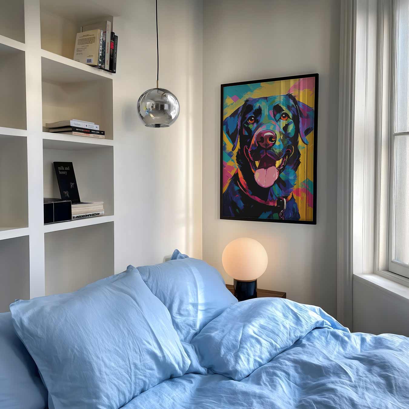 Kleurrijke Hond Vrolijkheid Poster-WallArtistic