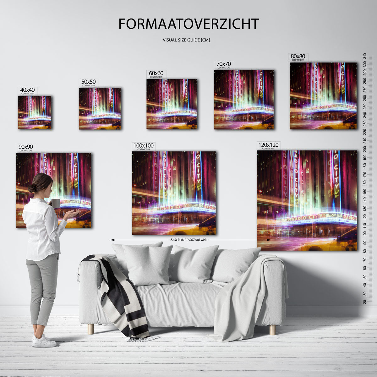 Stedelijke neon lichten Kunstwerk