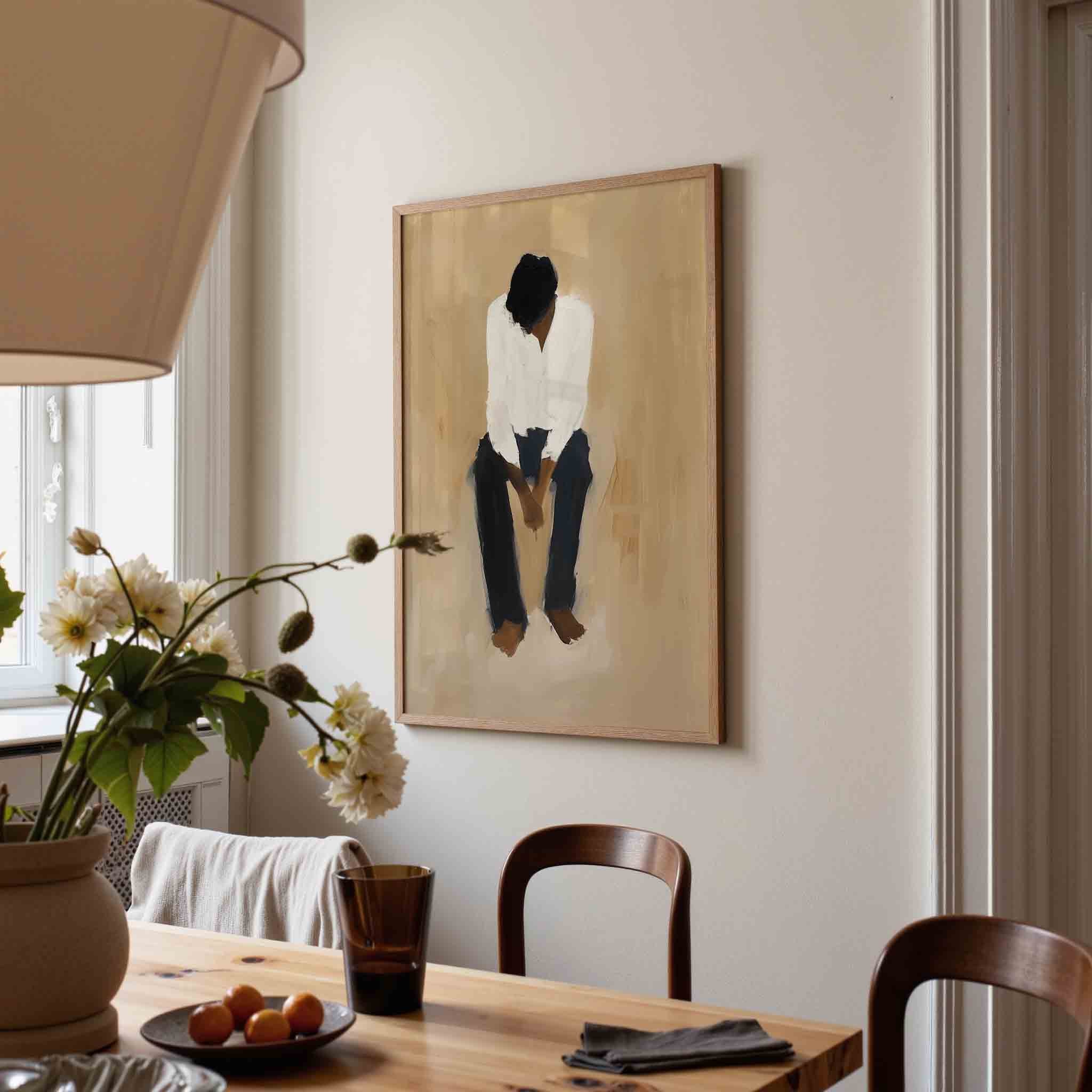 Zittende figuur Poster