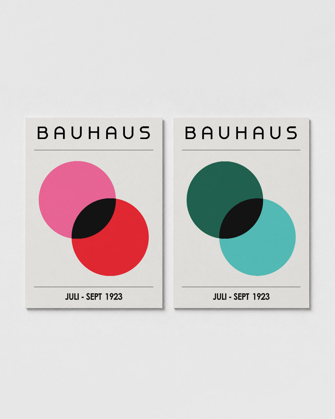 Kleurrijke cirkelharmonie Posterset
