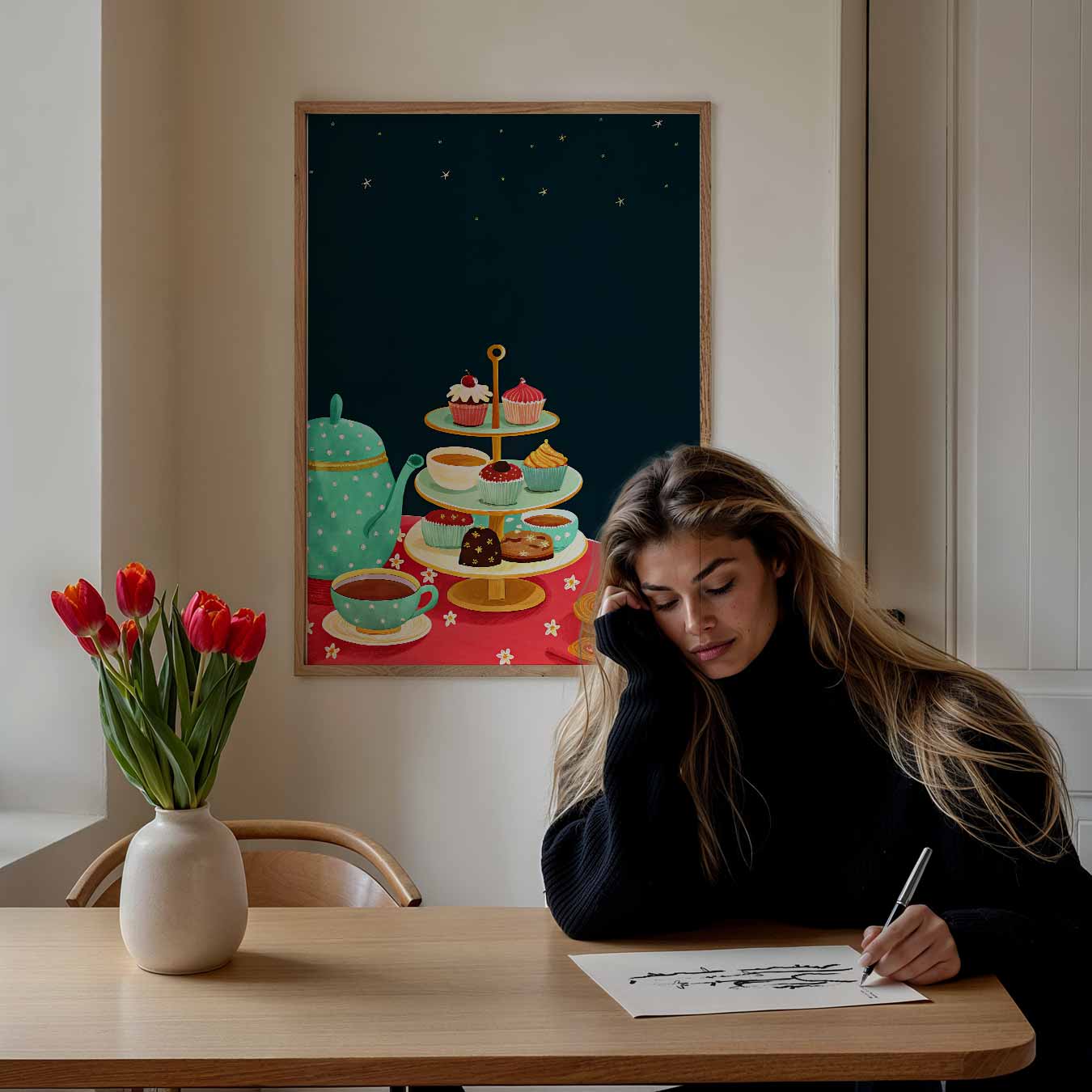 Sfeervolle High Tea Poster-WallArtistic