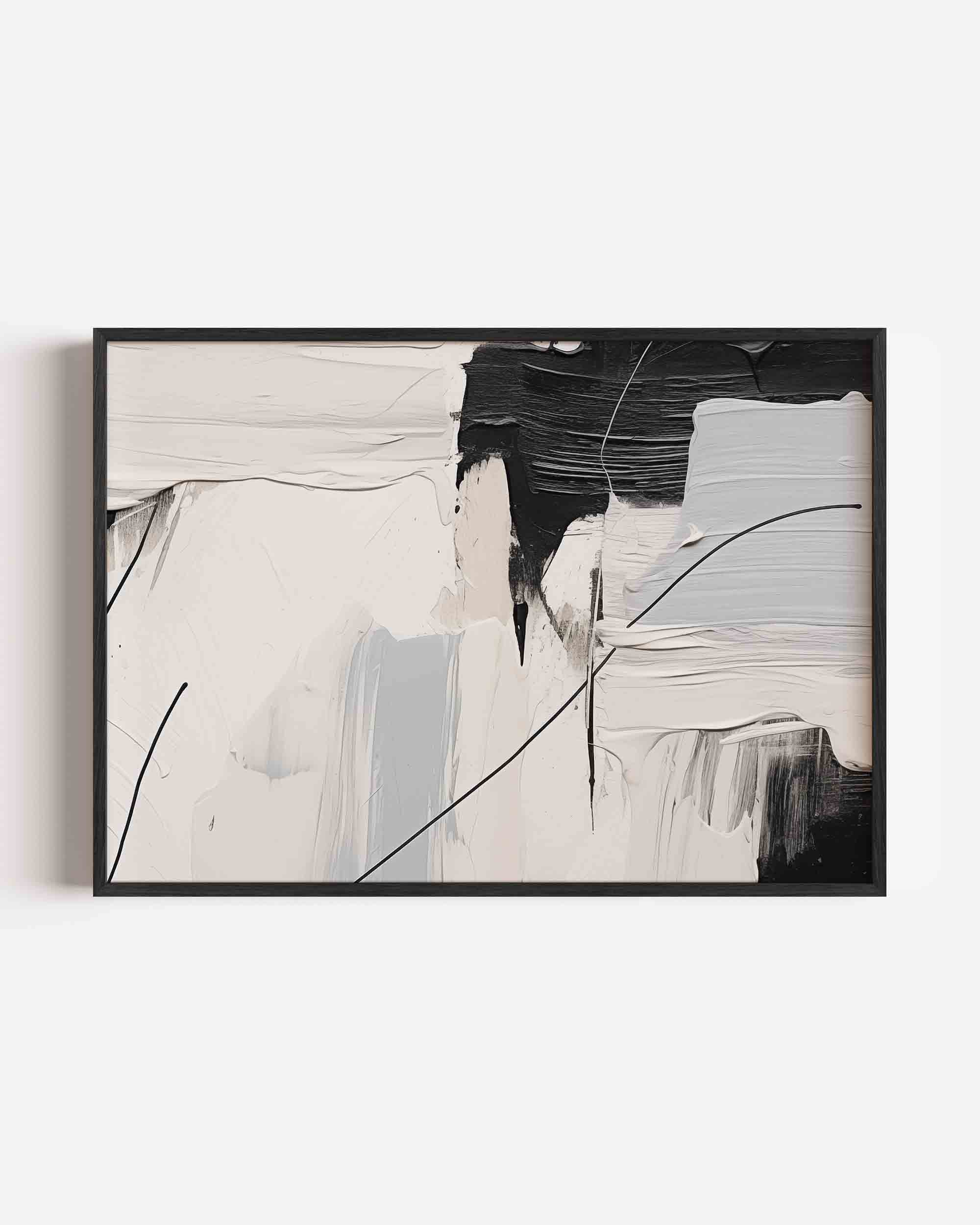 Abstracte zwart wit Poster