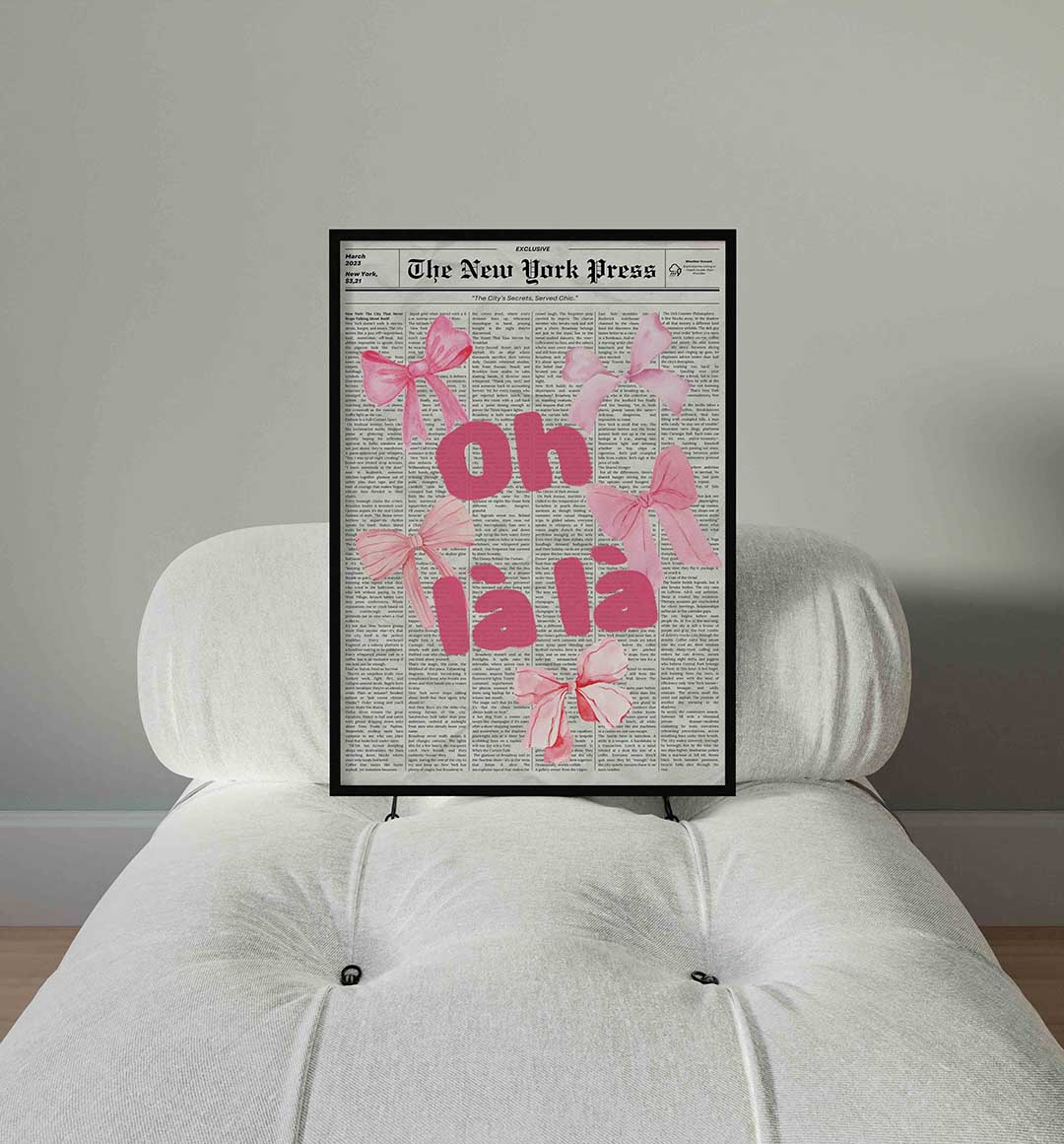 Roze strikken en tekst Poster