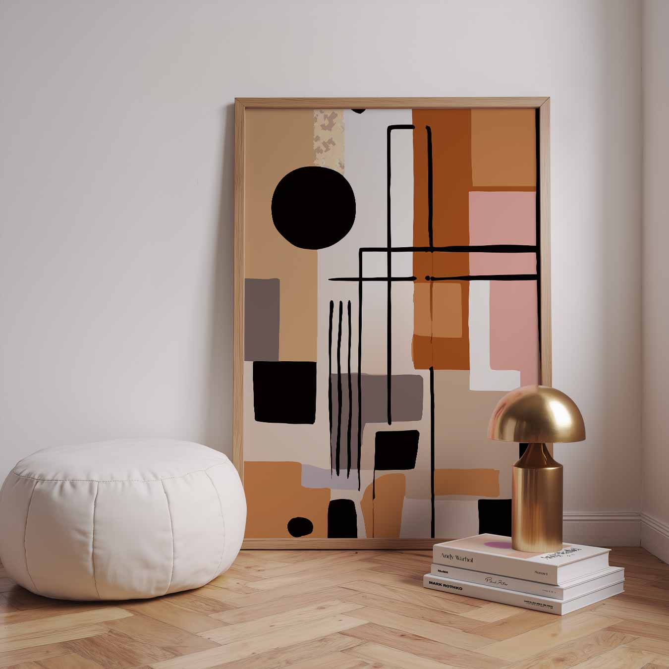 Moderne Abstracte Compositie Poster-WallArtistic