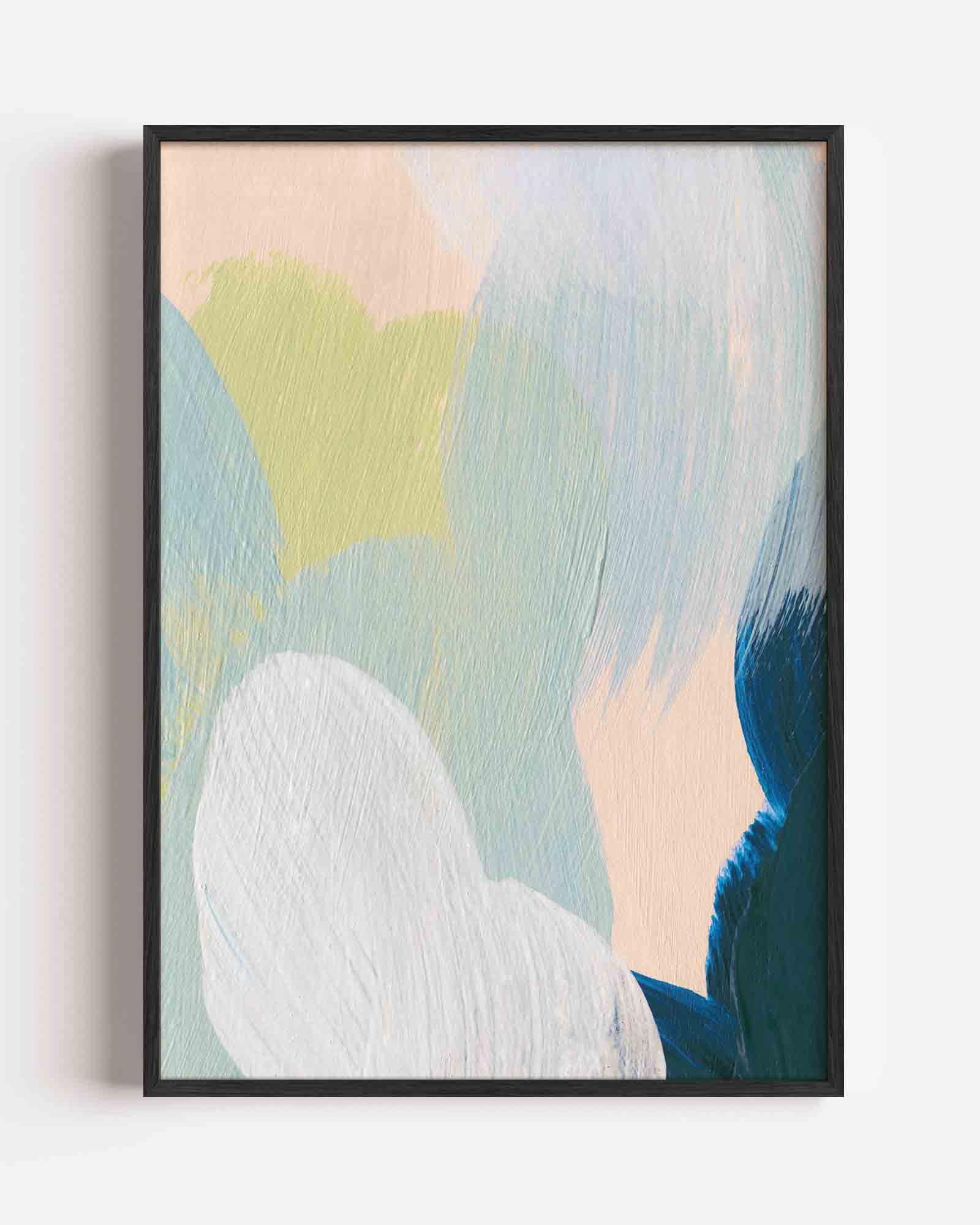 Abstracte penseelstreken Poster