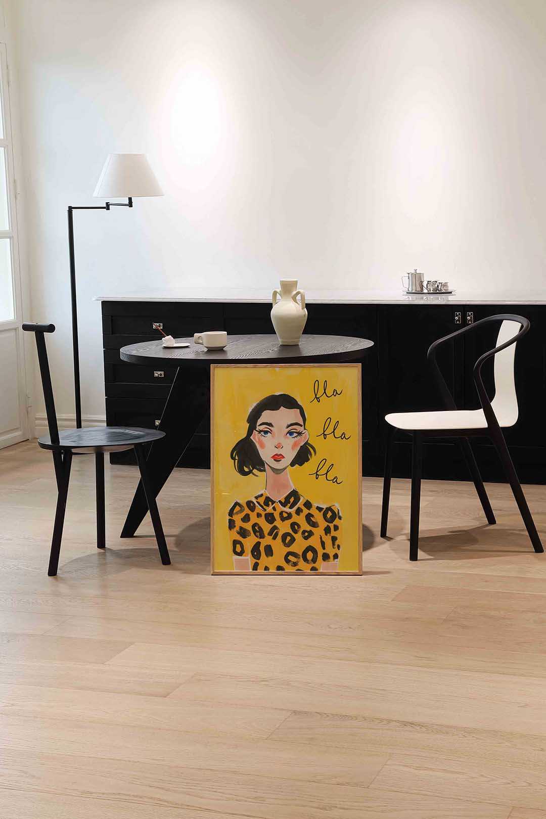 Vrouw met luipaardprint Poster