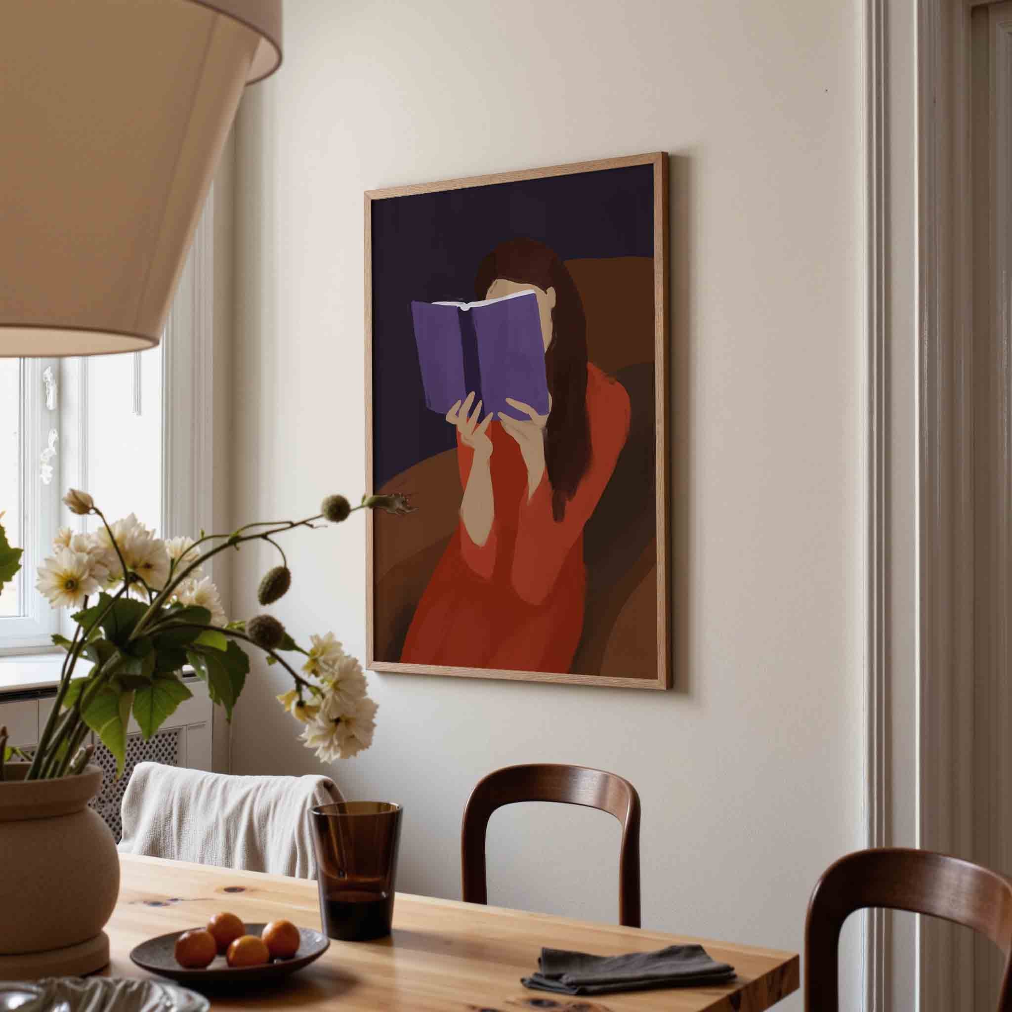 Lezende vrouw Poster