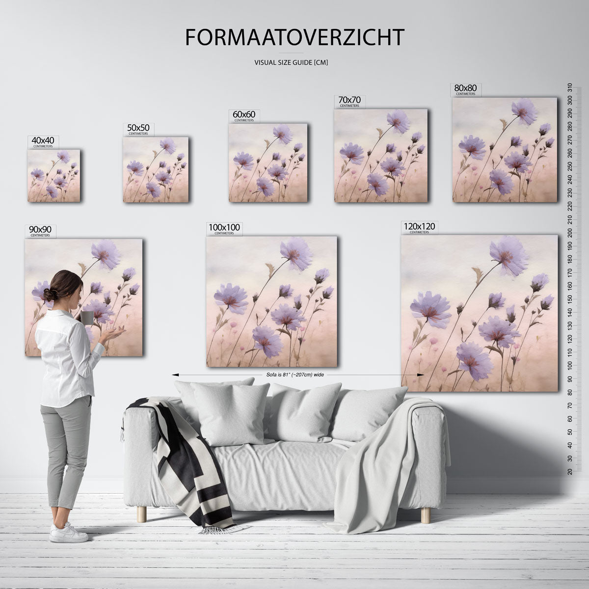 Bloemen in zachte tinten Poster