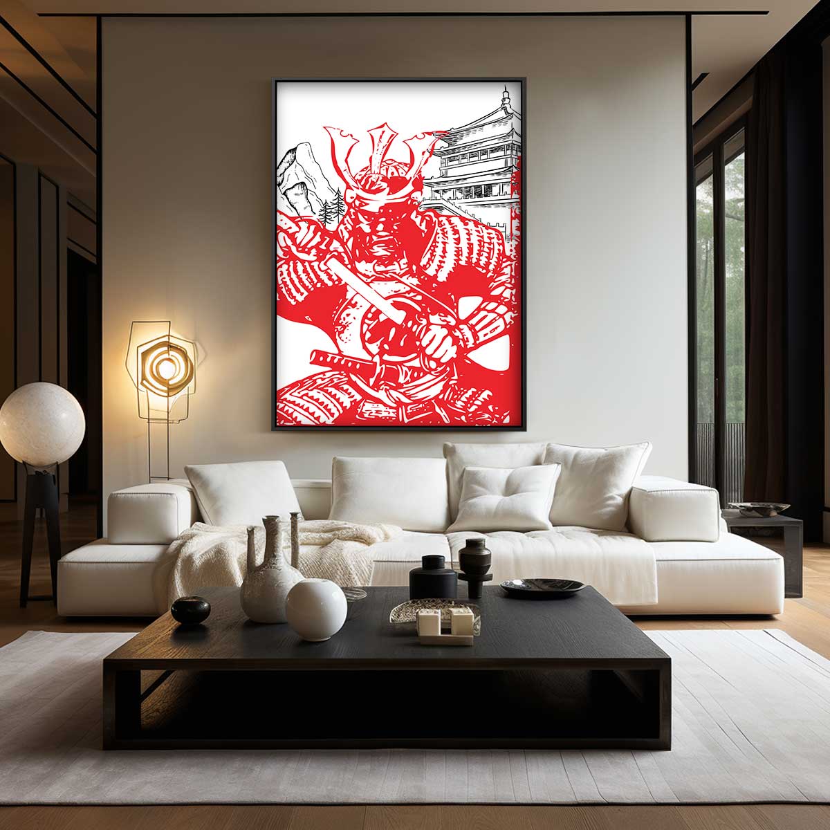 Samoerai Geestkracht Kunstwerk-canvas-dibond-plexiglas-wanddecoratie-WallArtistic